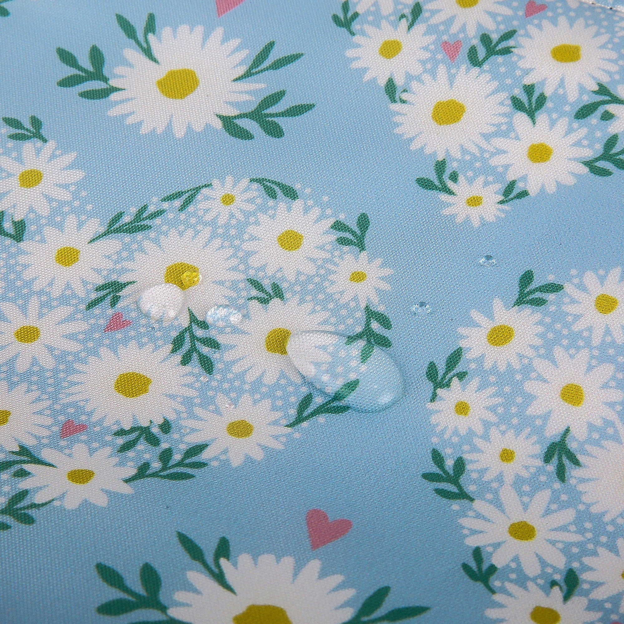A102BU - Eco Chic Foldable Reusable Shopping Bag Daisy Hearts Blue (Pack of 2)