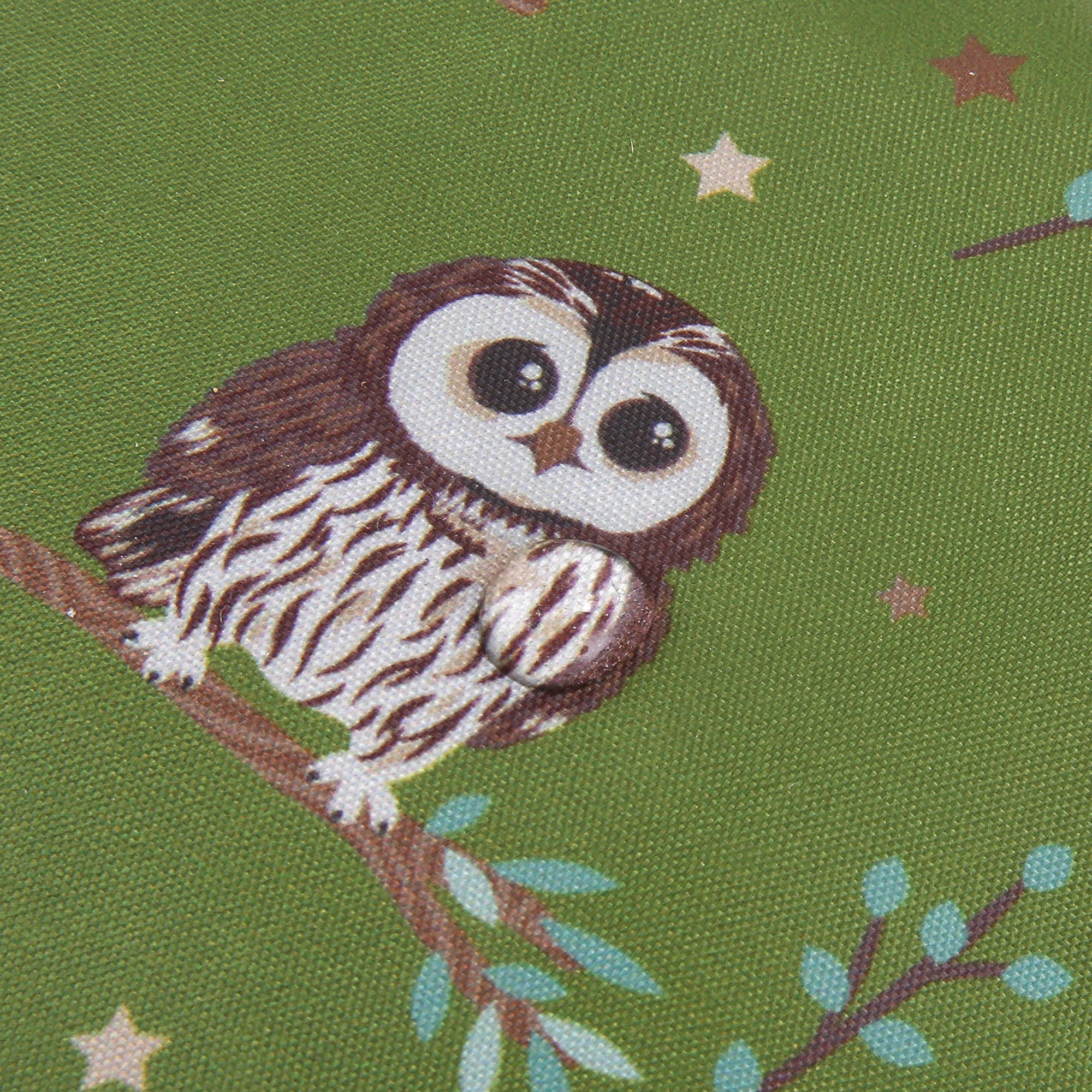 A105GN - Eco Chic Foldable Reusable Shopping Bag Tawny Owl Green (Pack of 2)