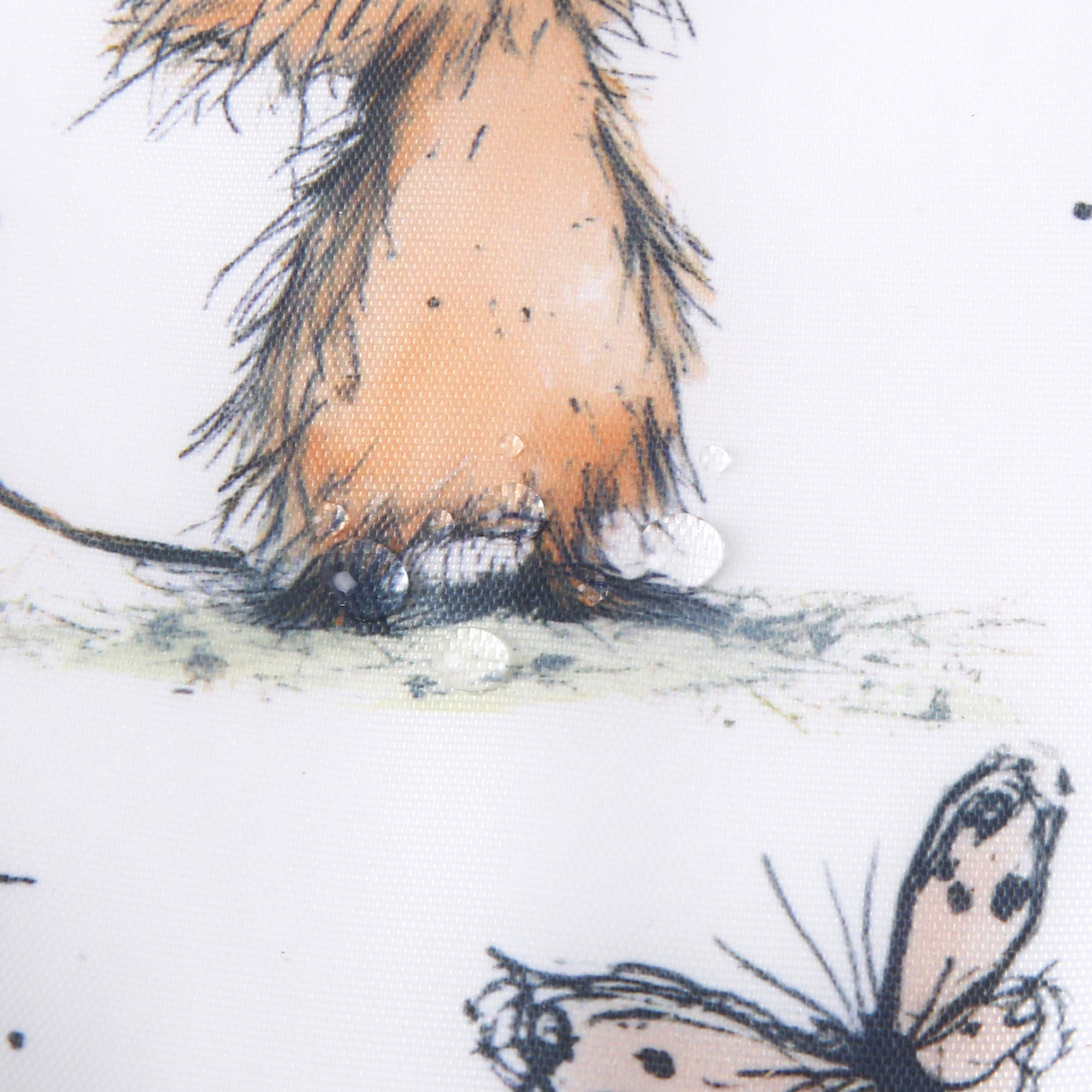 A111WT - Eco Chic Lightweight Foldable Reusable Shopping Bag Whimsy Cats White (Pack of 2)