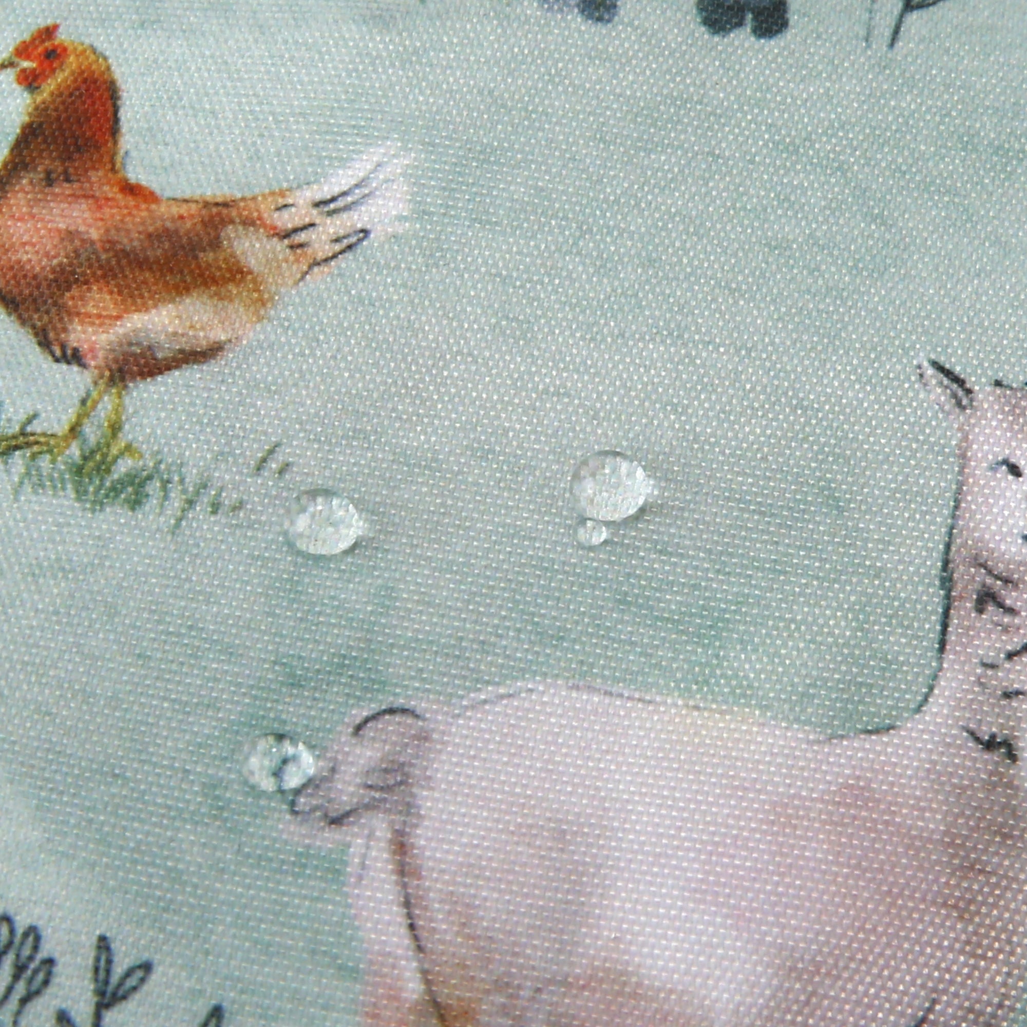 A117SG - Eco Chic Lightweight Foldable Reusable Shopping Bag Cottage Animals Sage (Pack of 2)