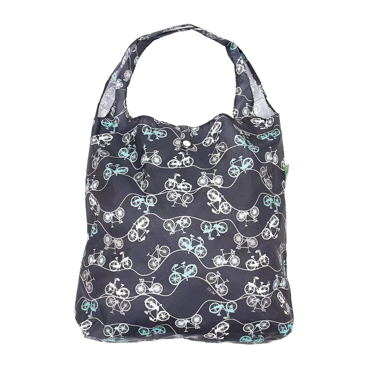 A56BK - Eco Chic Foldable Reusable Shopping Bag Bicycle Black