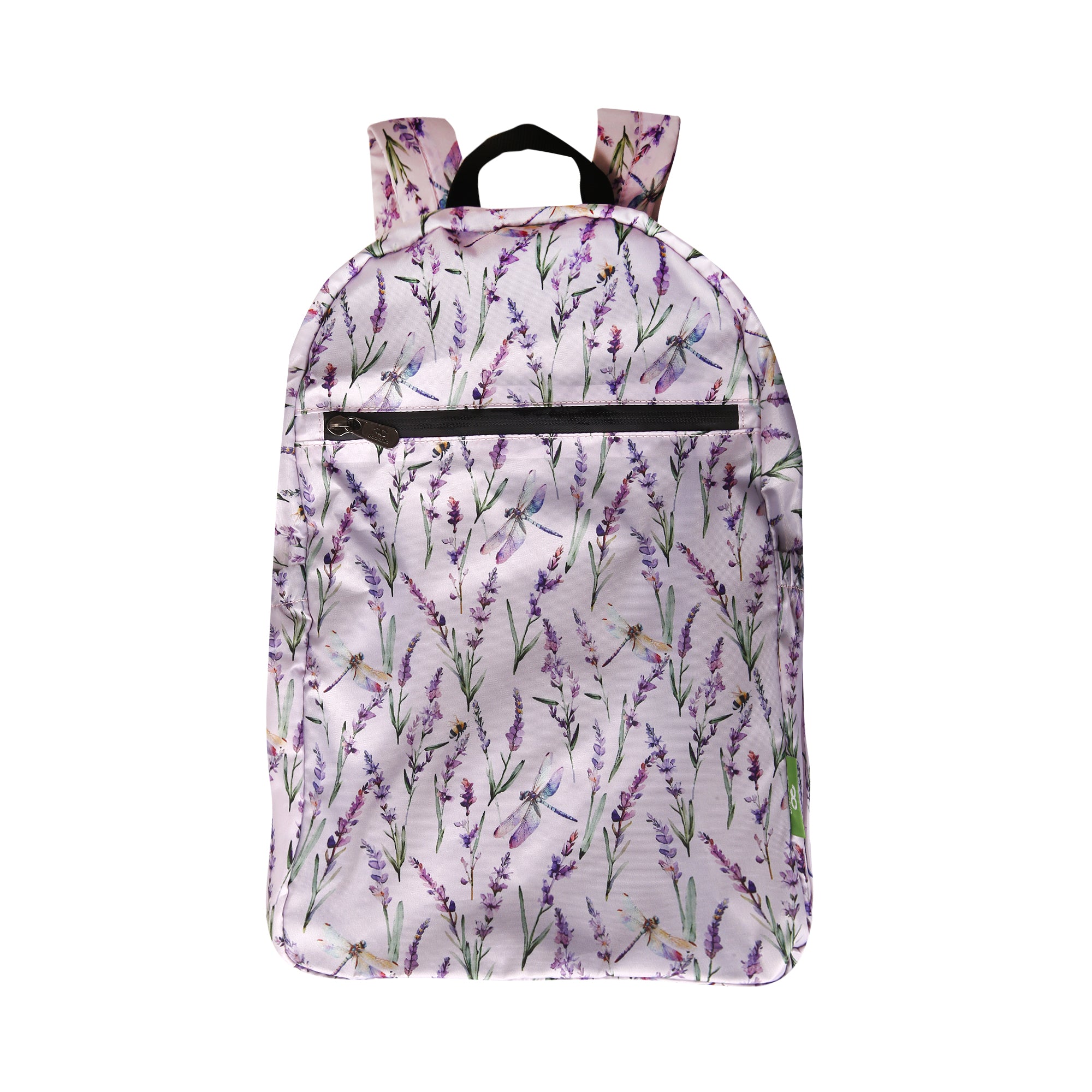 B113LC - Eco Chic Lightweight Foldable Backpack Lavender with Dragonfly Lilac (Pack of 2)