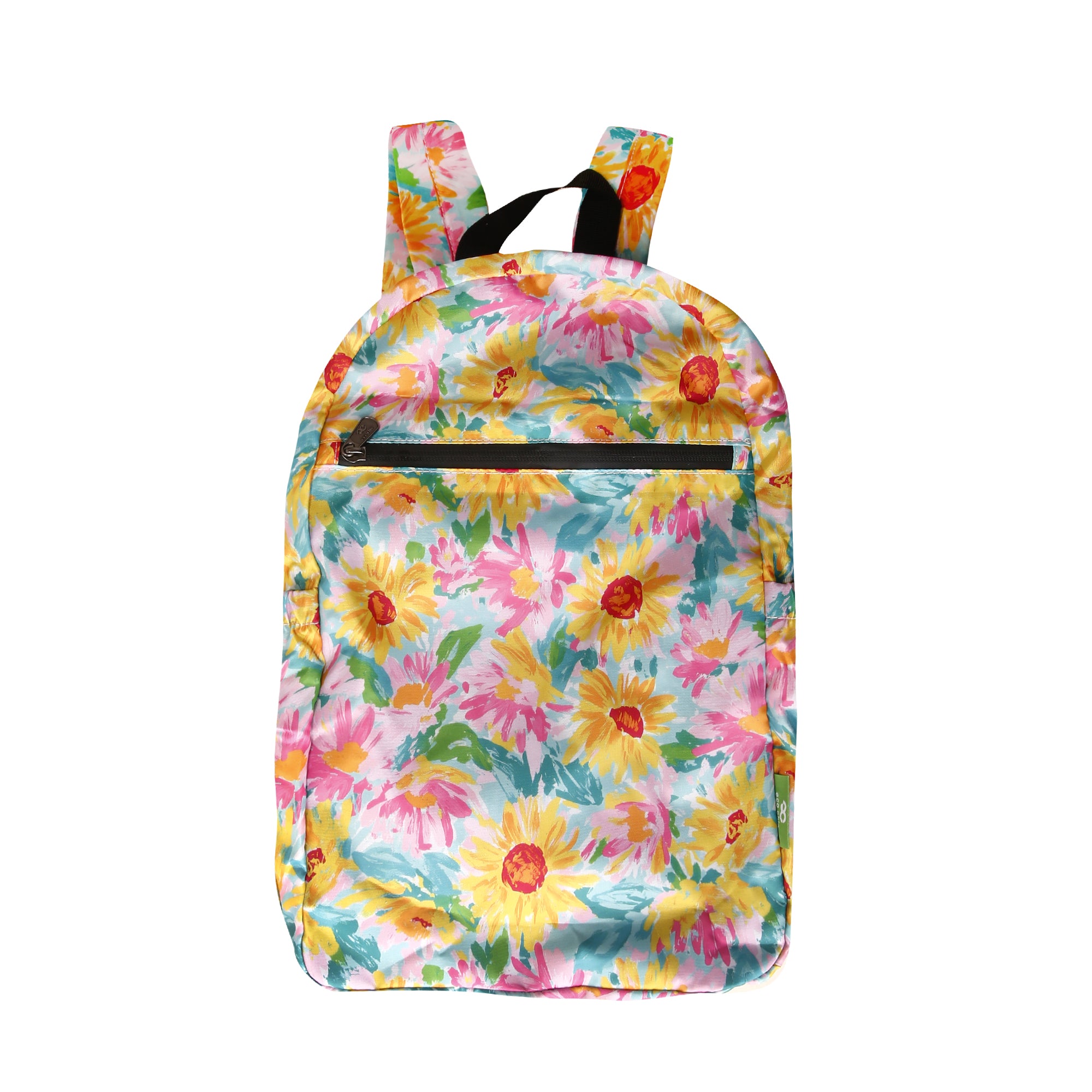 B114BU - Eco Chic Lightweight Foldable Backpack Sunflower Blue (Pack of 2)