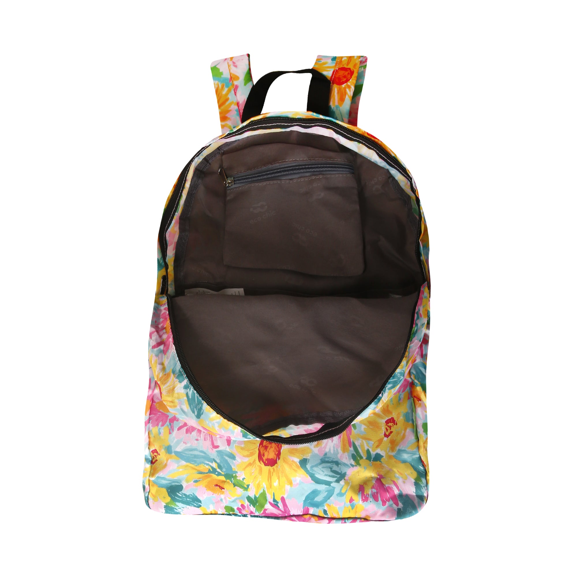 B114BU - Eco Chic Lightweight Foldable Backpack Sunflower Blue (Pack of 2)