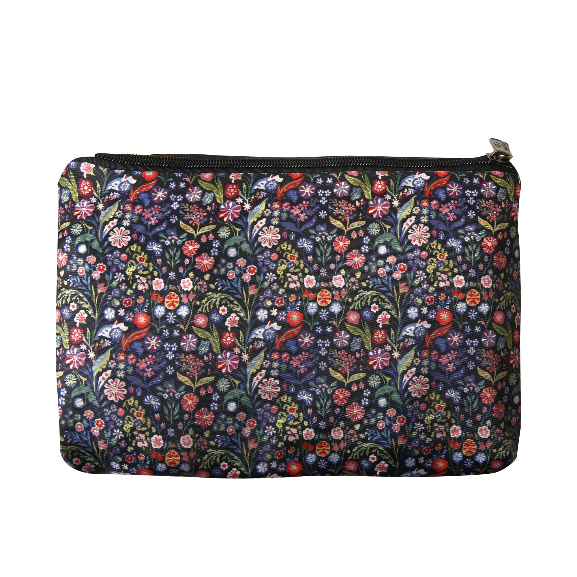 B115BK - Eco Chic Lightweight Foldable Backpack Ditsy Black (Pack of 2)