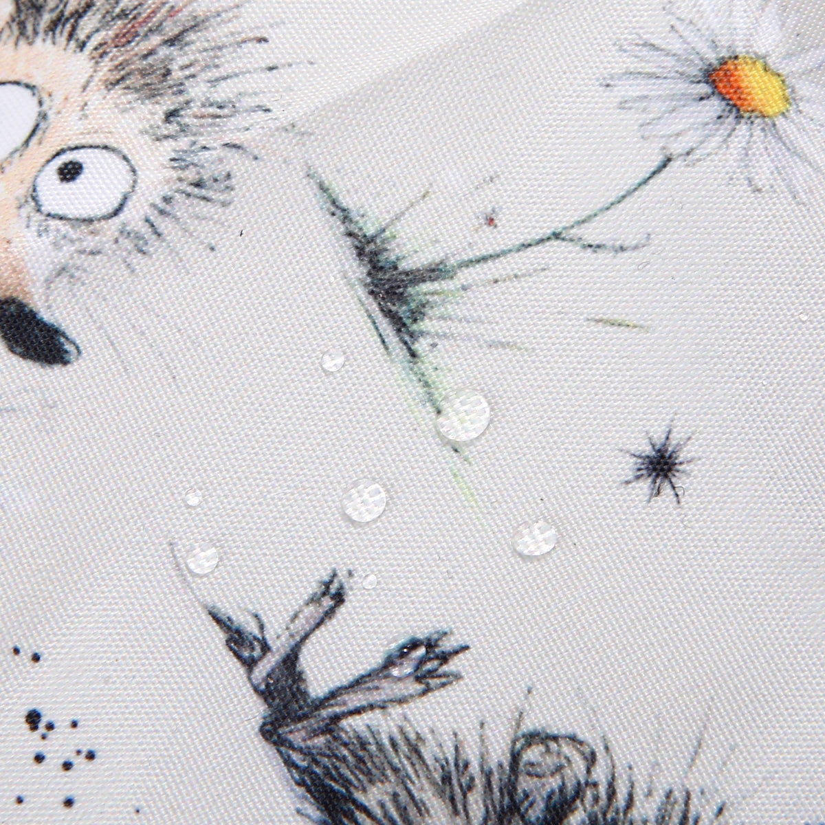 B122BG - Eco Chic Lightweight Foldable Backpack Whimsy Hedgehogs Beige (Pack of 2)