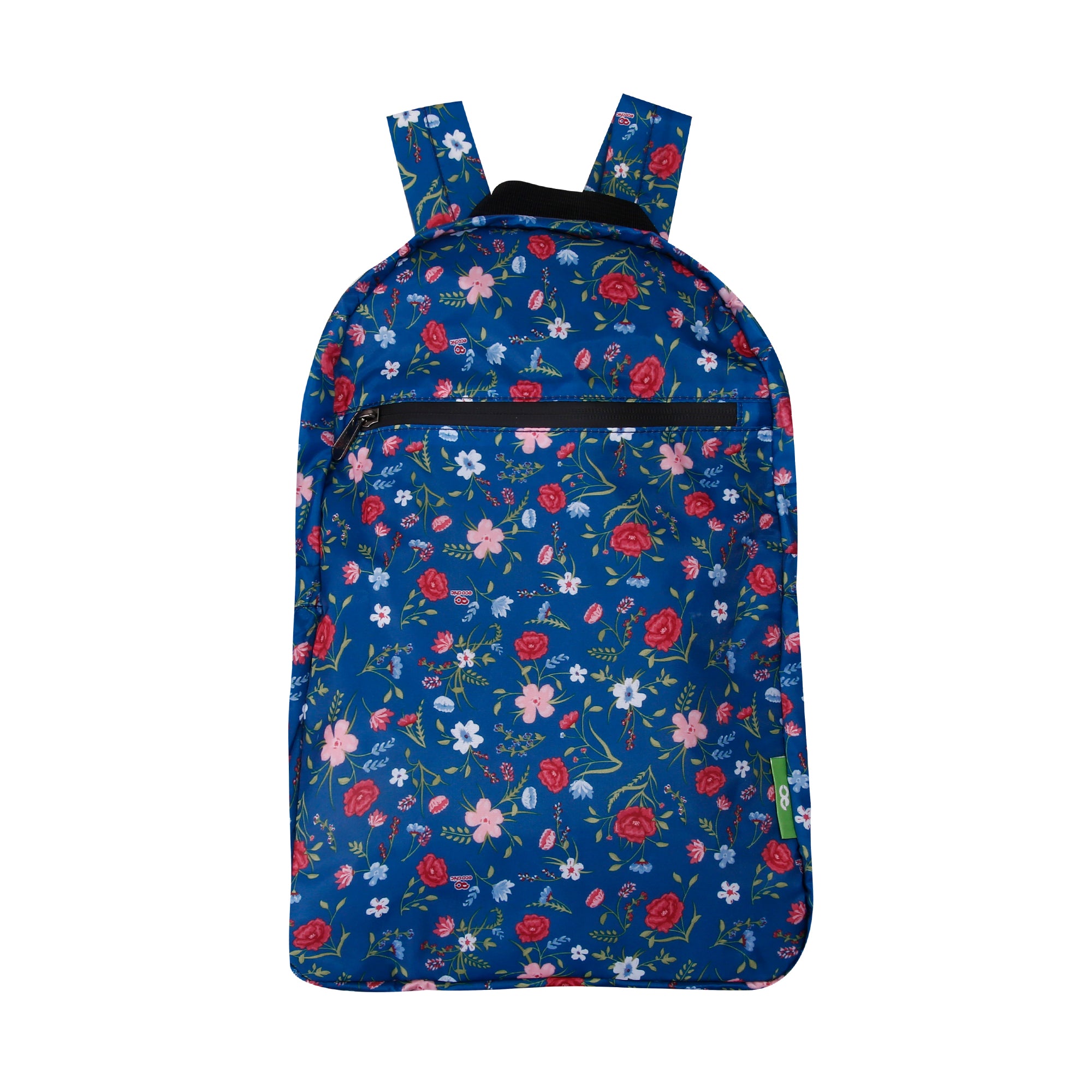B60NY - Sac à dos pliable léger Eco Chic Floral Navy (lot de 2)