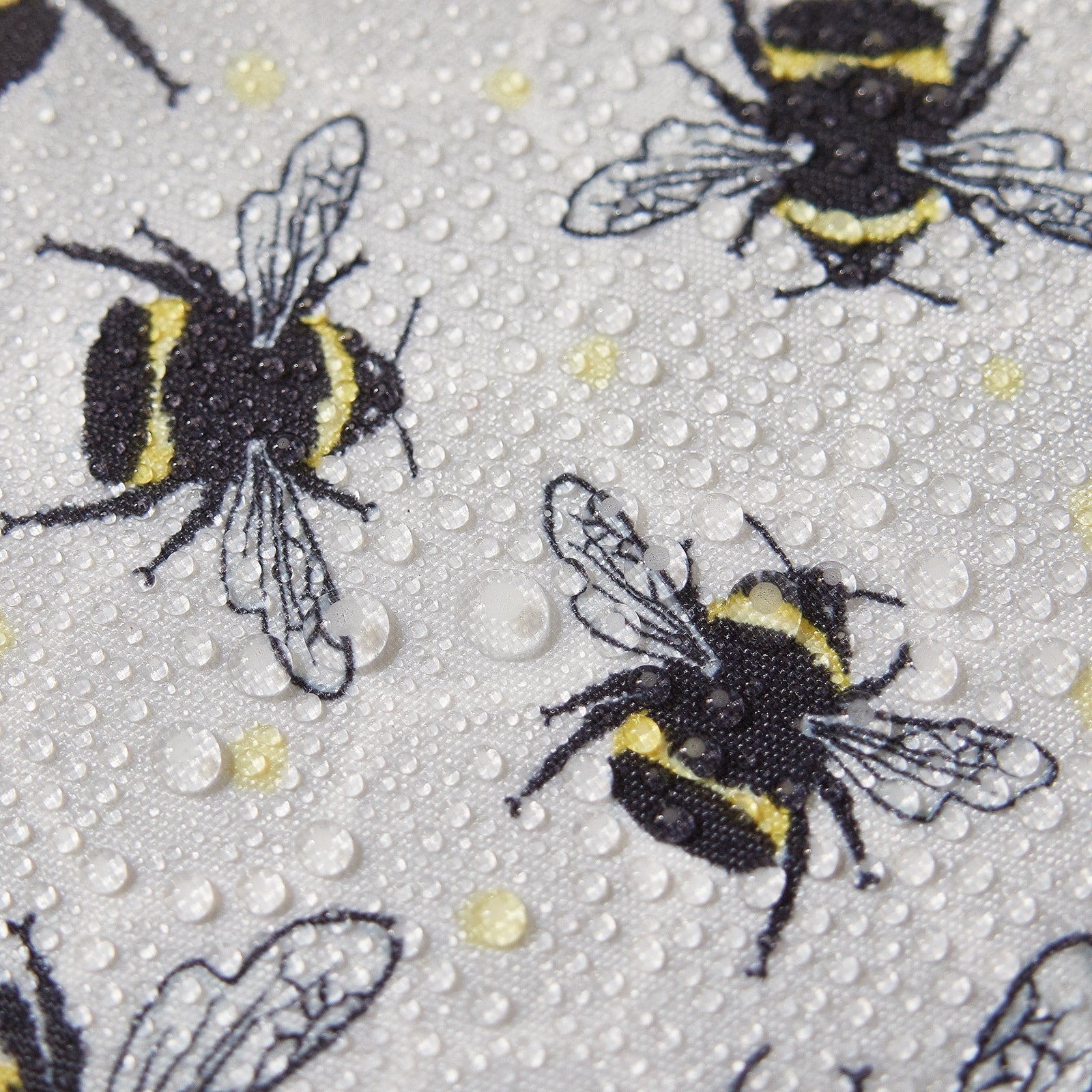 B40GY - Eco Chic Lightweight Foldable Backpack Bumble Bees Grey (Pack of 2)