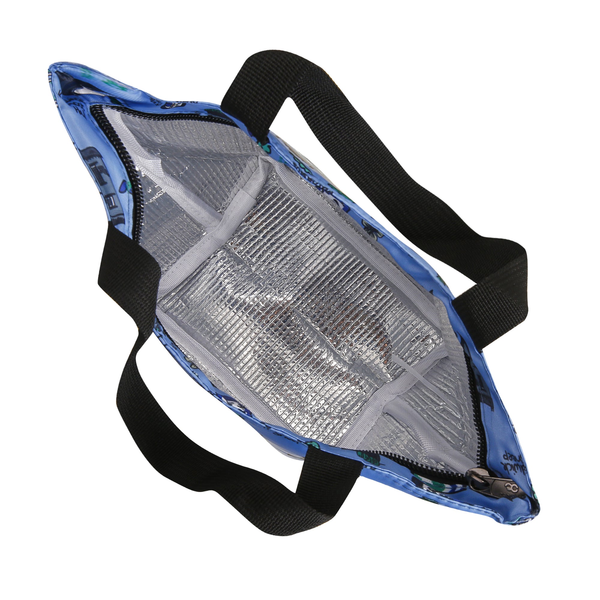 C100BU - Eco Chic Lightweight Foldable Lunch Bag Cumbria Blue (Pack of 2)