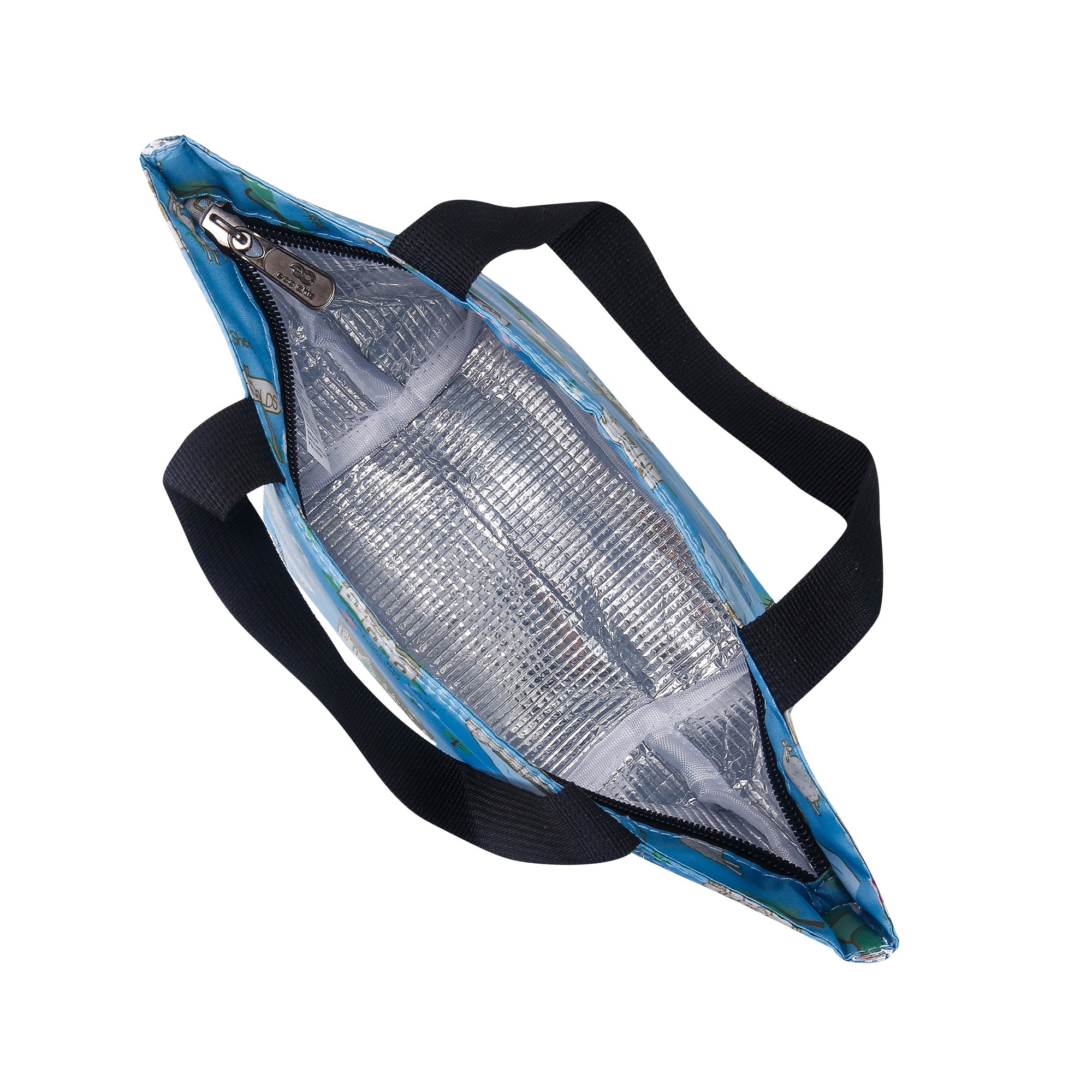 C106BU - Eco Chic Lightweight Foldable Lunch Bag Cotswolds Blue (Pack of 2)