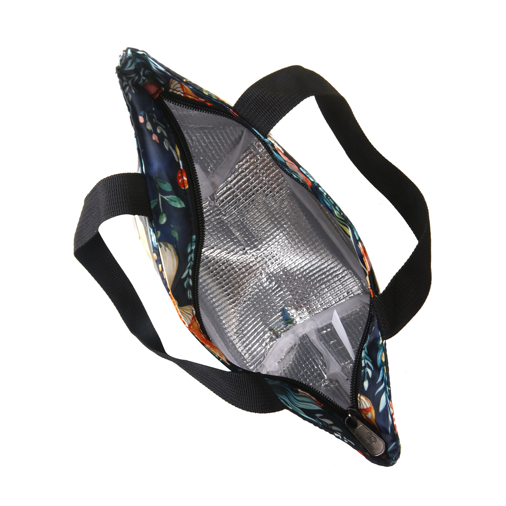 C110BK - Eco Chic Lightweight Foldable Lunch Bag Toadstool Black (Pack of 2)