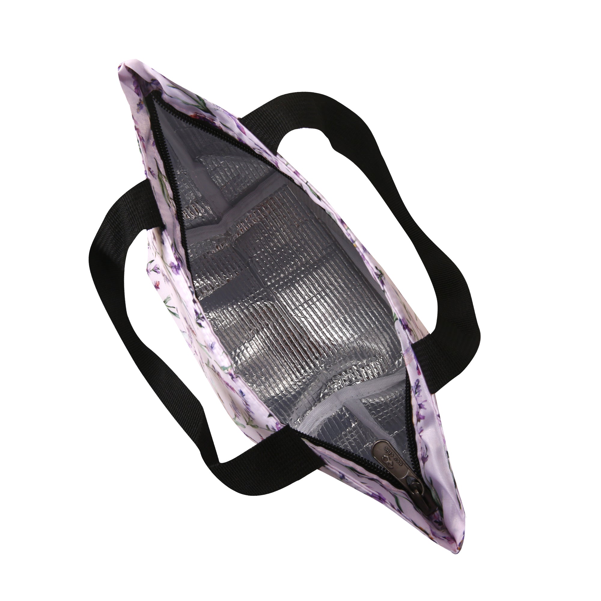 C111WT - Eco Chic Lightweight Foldable Lunch Bag Whimsy Cats White (Pack of 2)