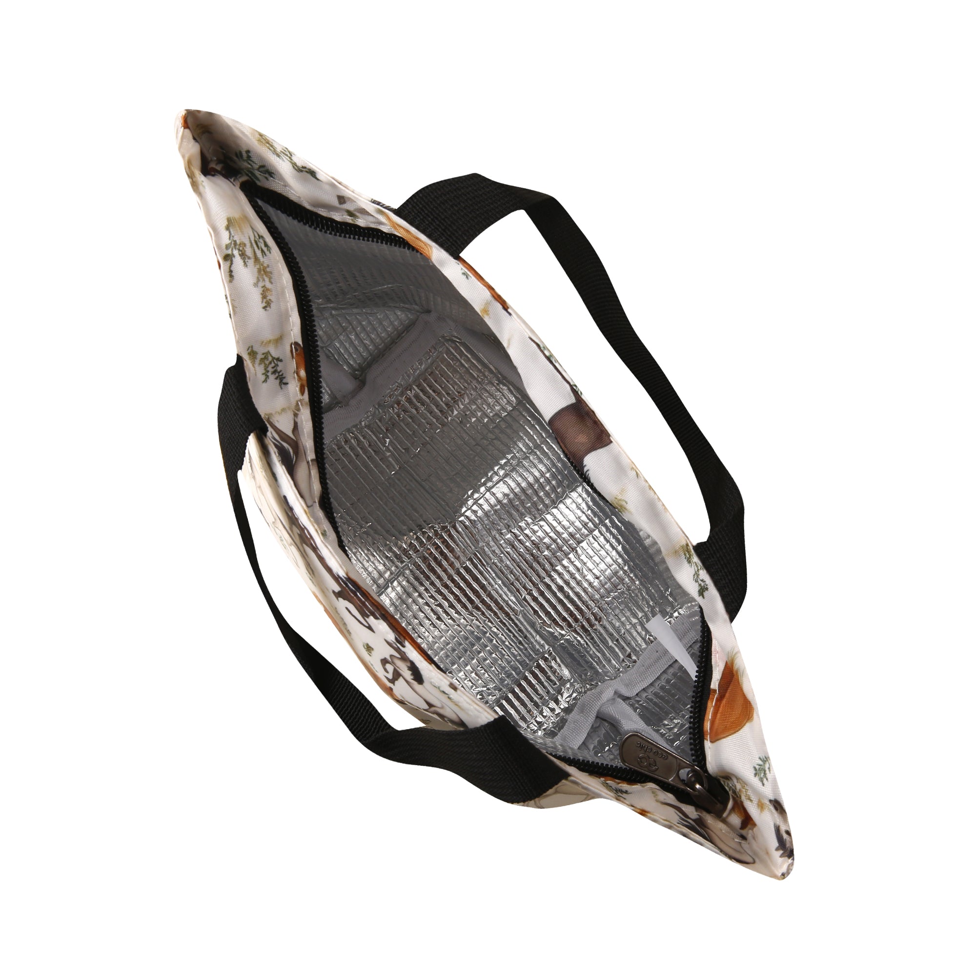 C112BG - Eco Chic Lightweight Foldable Lunch Bag Wild Horses Beige (Pack of 2)