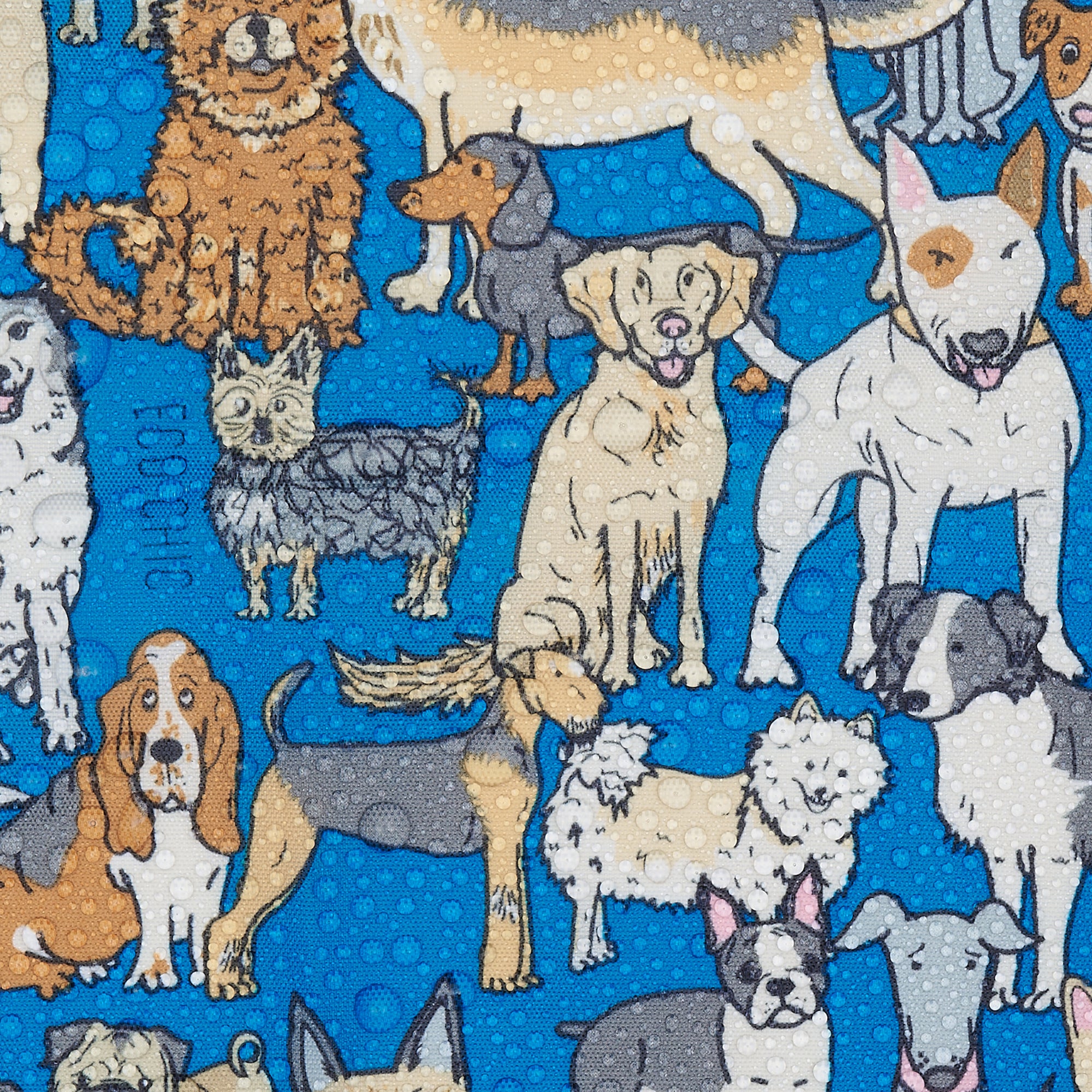 C33BU - Eco Chic Lightweight Foldable Lunch Bag Dogs Blue (Pack of 2)
