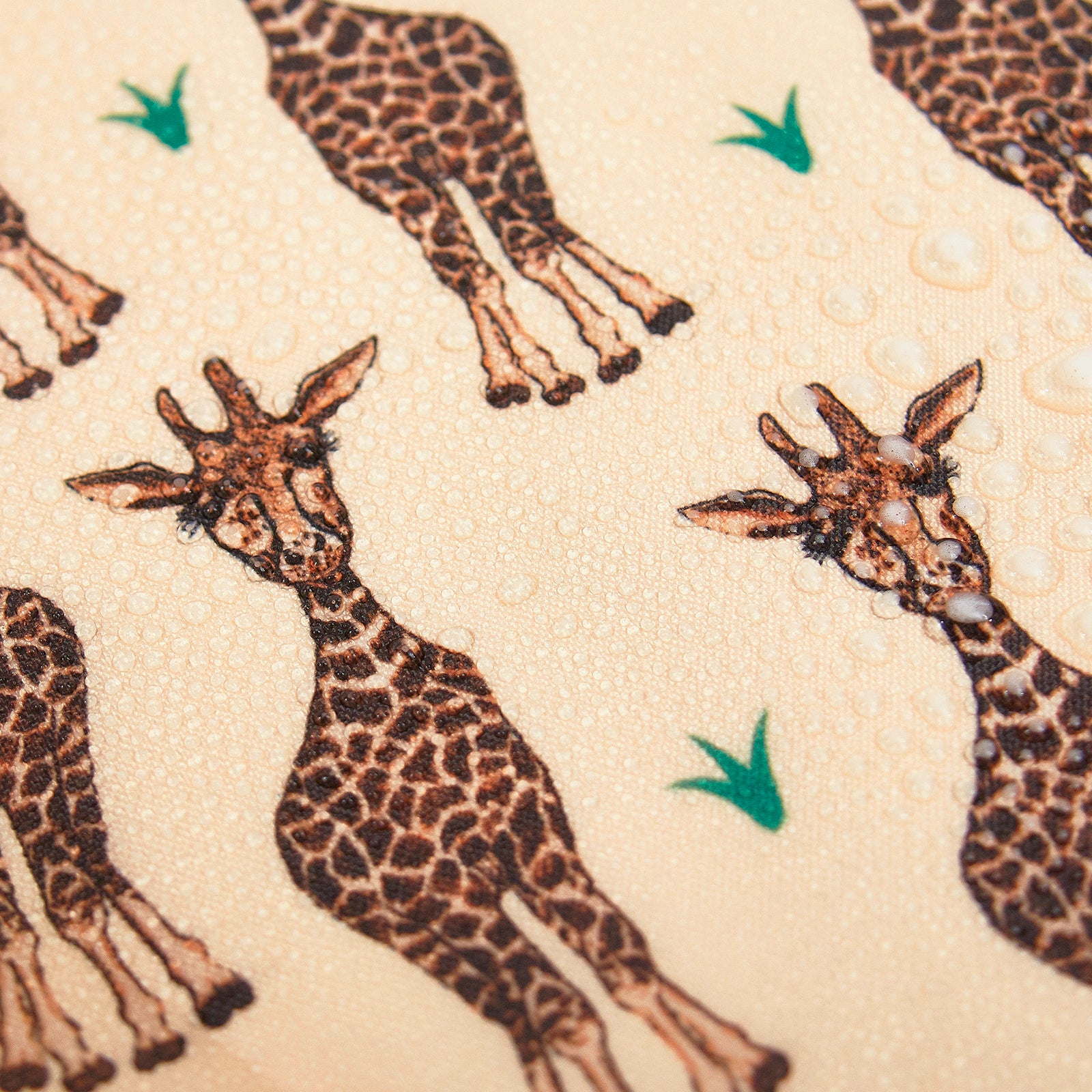 C53BG - Eco Chic Lightweight Foldable Lunch Bag Giraffes Beige (Pack of 2)