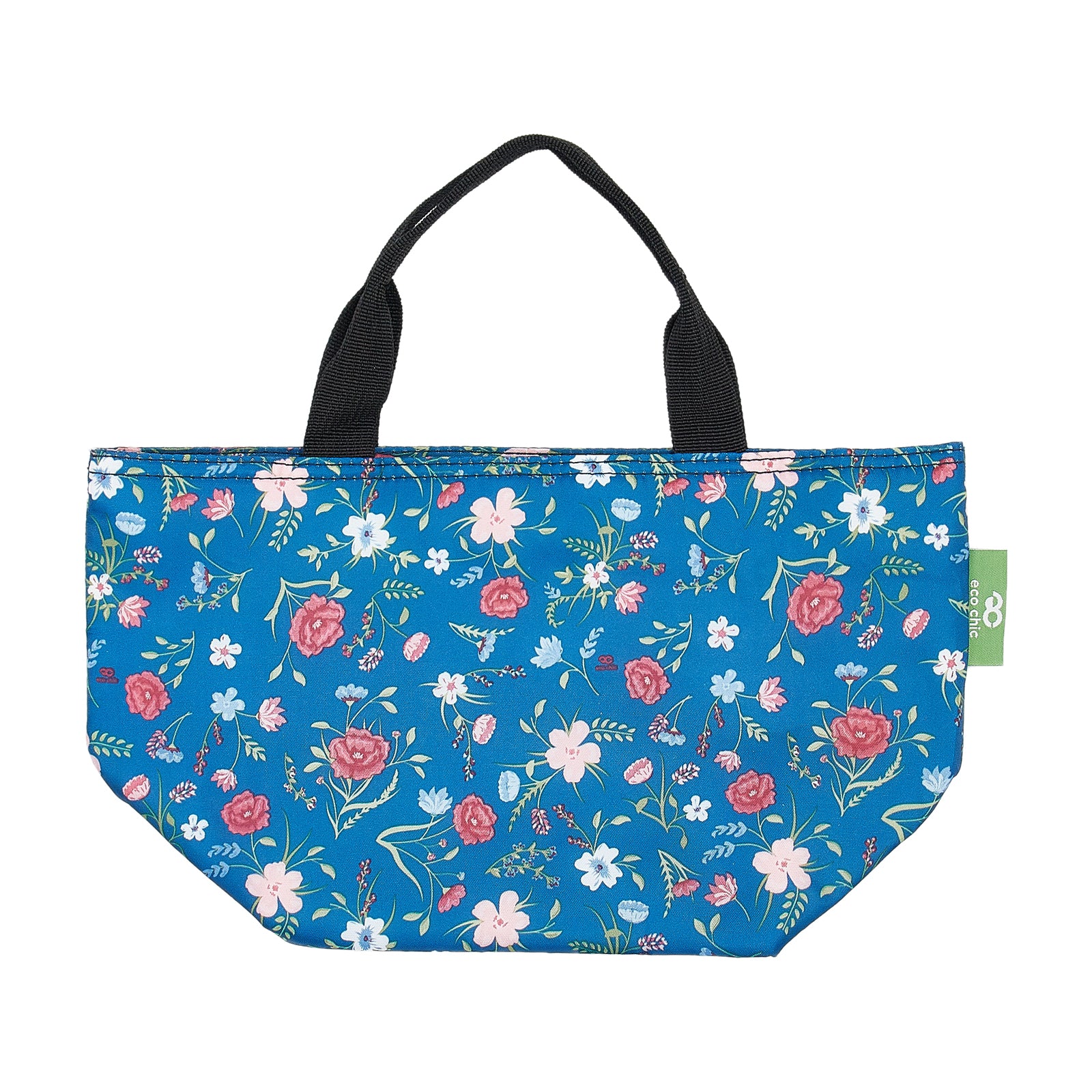 C59NY - Eco Chic Lightweight Foldable Lunch Bag Floral Navy (Pack of 2)