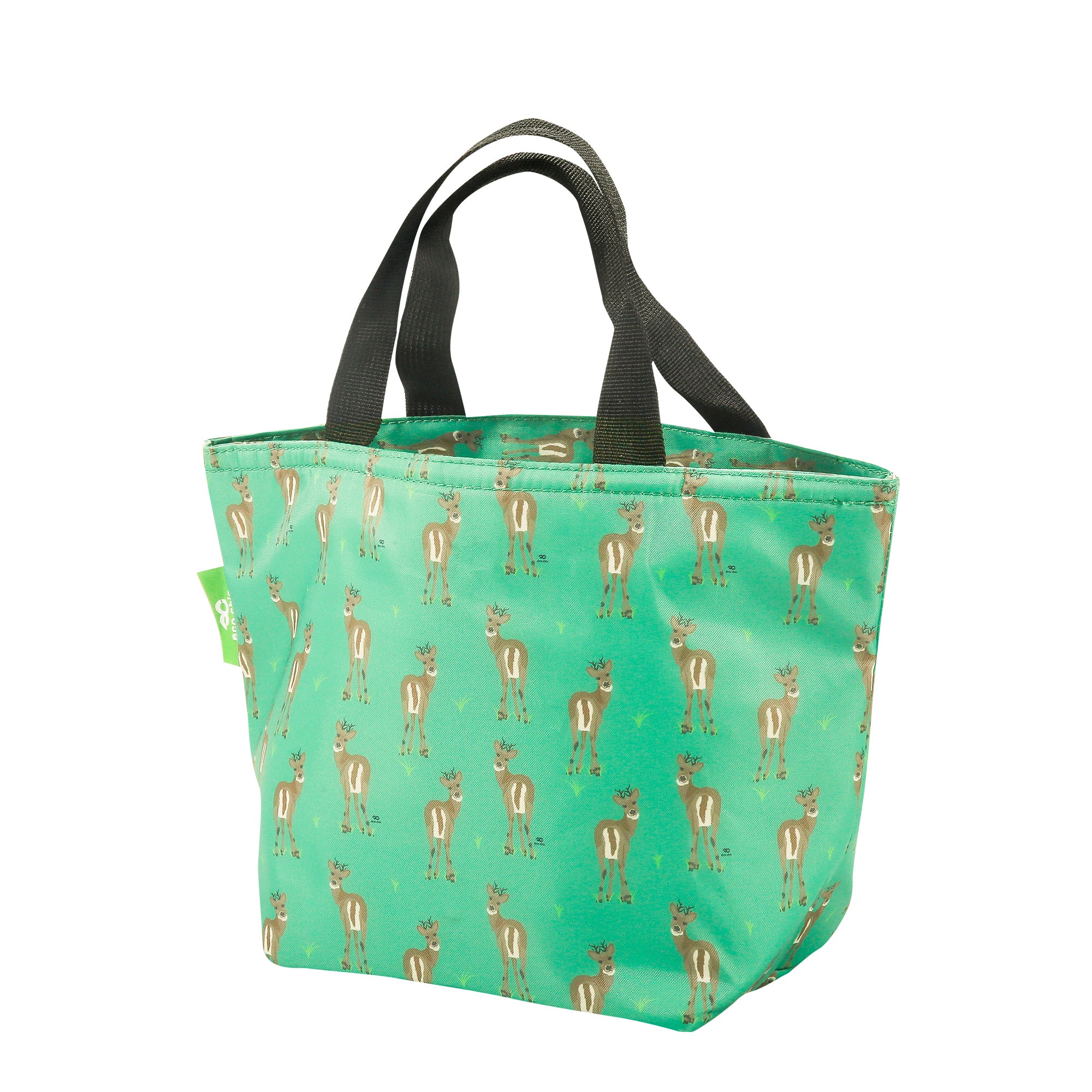 C88GN - Eco Chic Lightweight Foldable Lunch Bag Deer Green (Pack of 2)