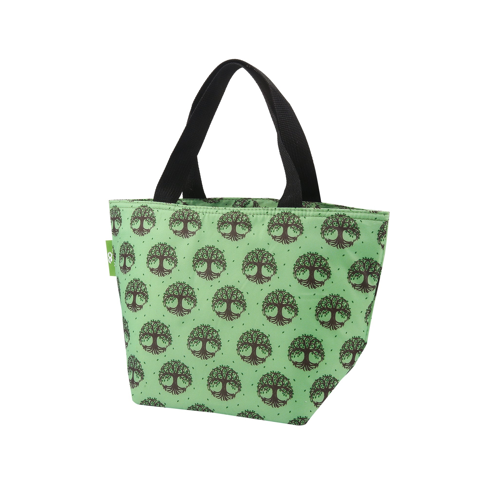 C96GN - Eco Chic Lightweight Foldable Lunch Bag Tree of Life Green (Pack of 2)
