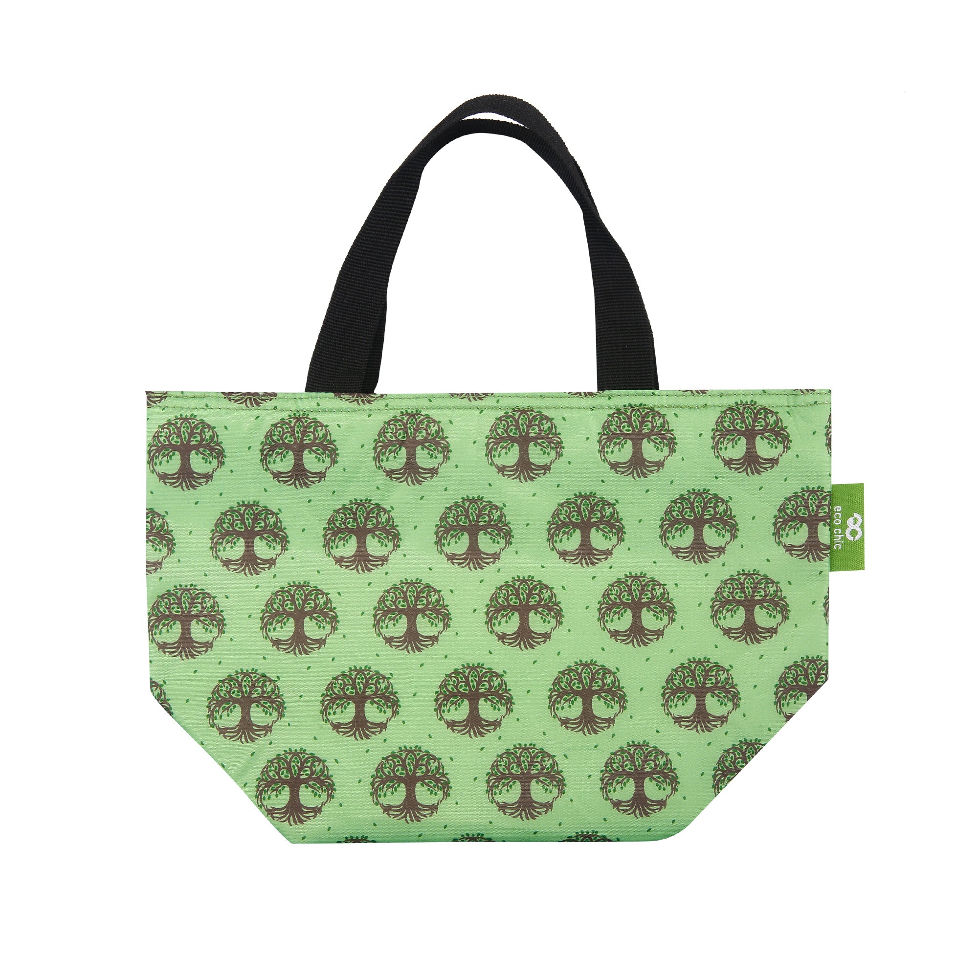 C96GN - Eco Chic Lightweight Foldable Lunch Bag Tree of Life Green (Pack of 2)