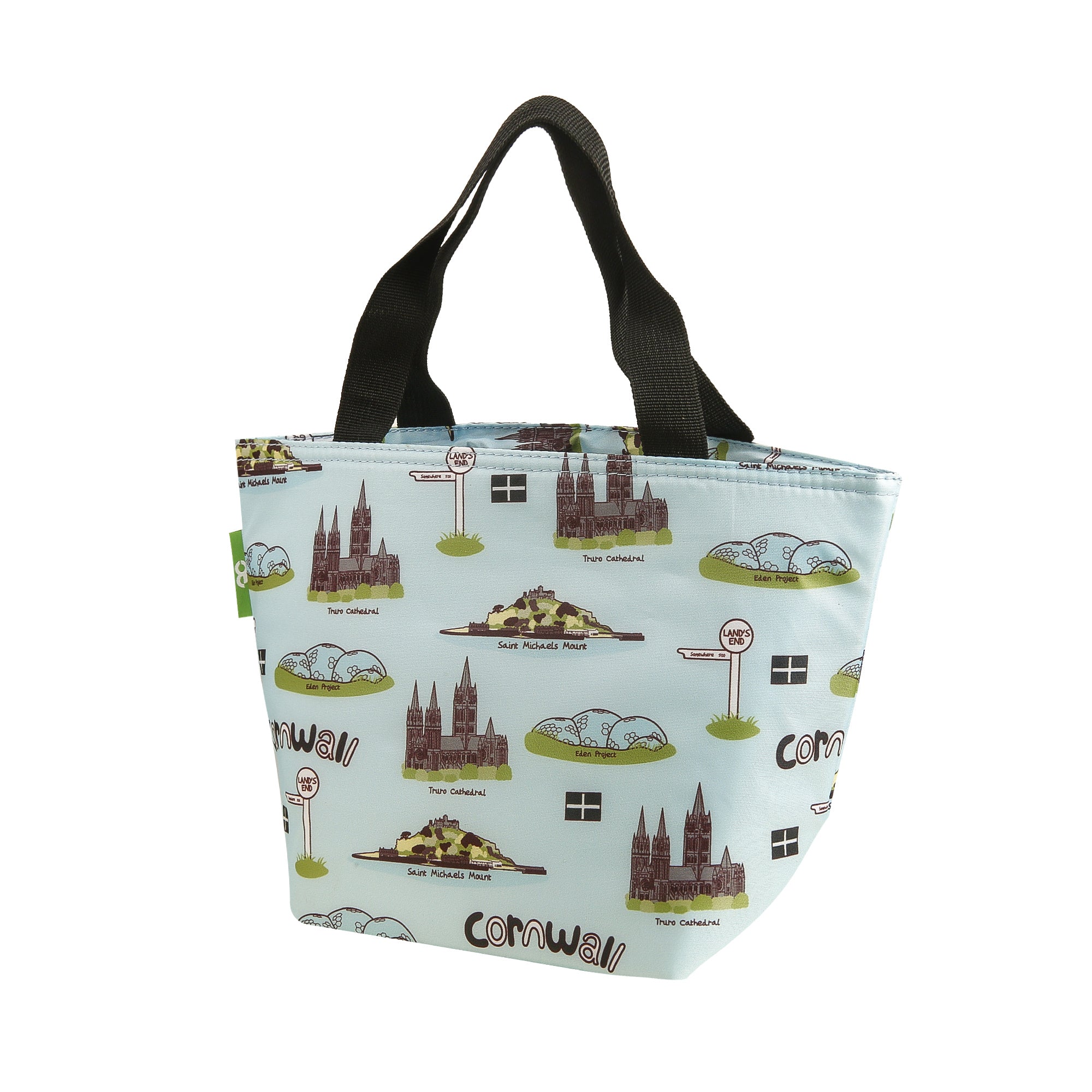 C99BU - Eco Chic Lightweight Foldable Lunch Bag Cornwall Blue (Pack of 2)