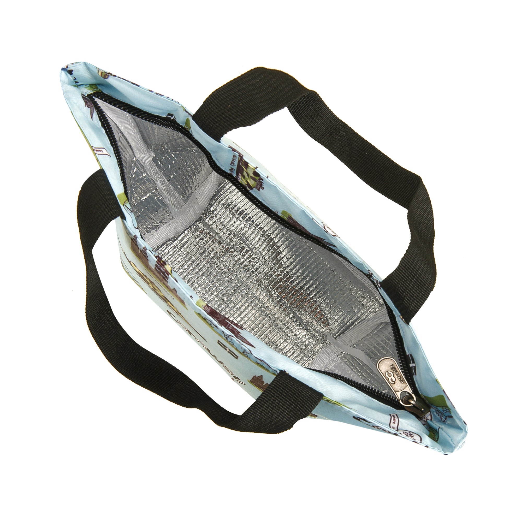 C99BU - Sac à lunch pliable léger Eco Chic Bleu Cornouailles (lot de 2)