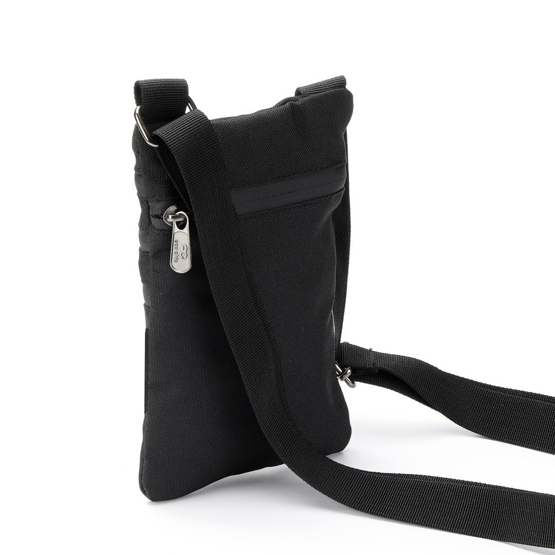 FA1-BK - Eco Chic Recycled Canvas Crossbody Phone Bag - Black