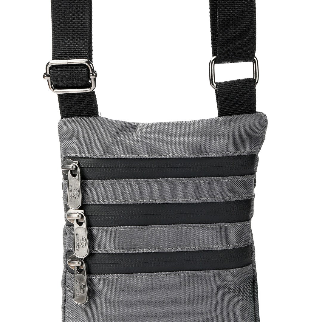 FA1-CB - Eco Chic Recycled Canvas Crossbody Phone Bag - Carbon