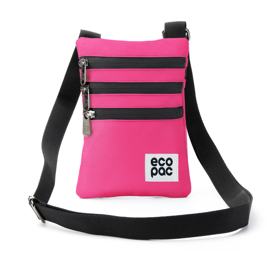 FA1-FA - Eco Chic Recycled Canvas Crossbody Phone Bag - Fuchsia