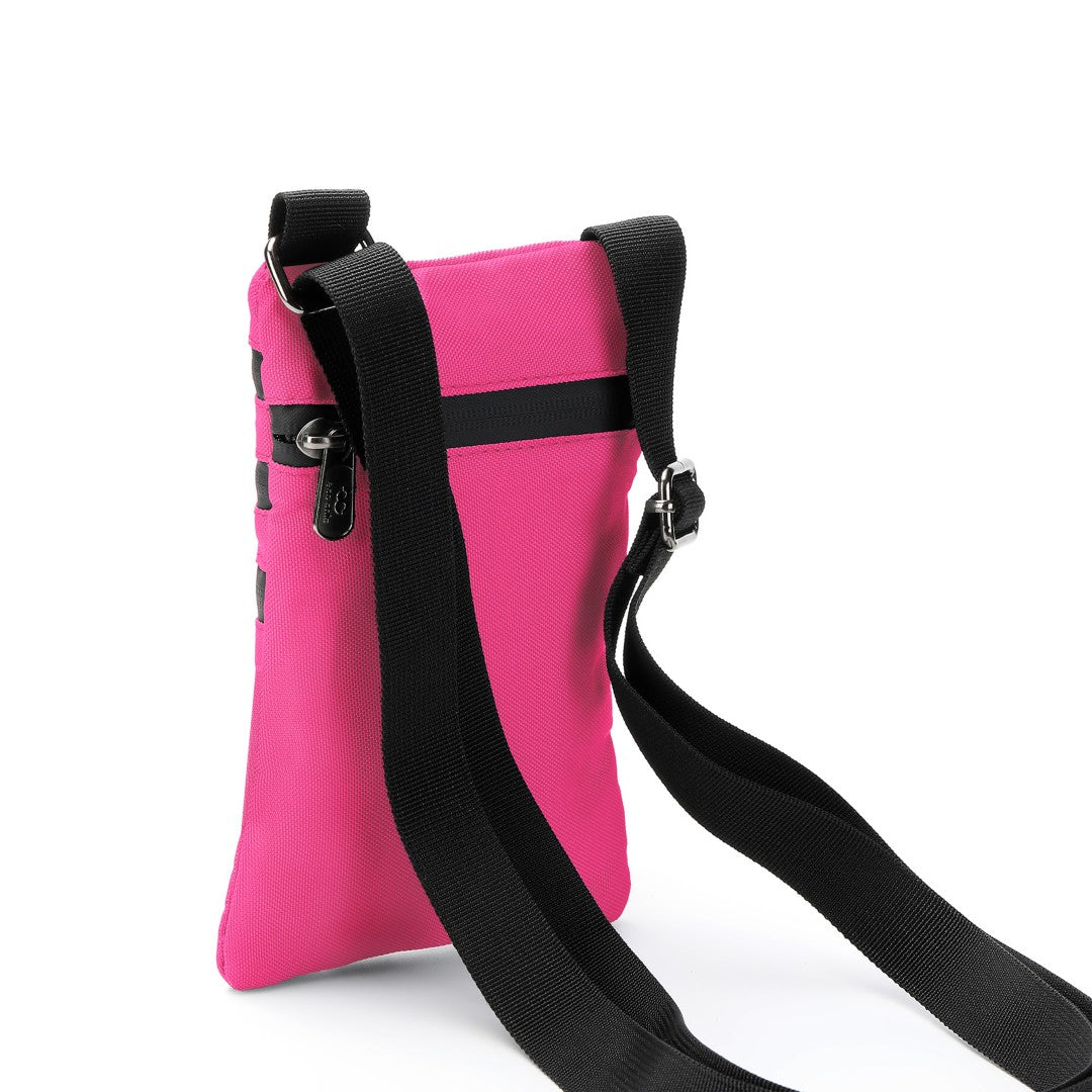 FA1-FA - Eco Chic Recycled Canvas Crossbody Phone Bag - Fuchsia