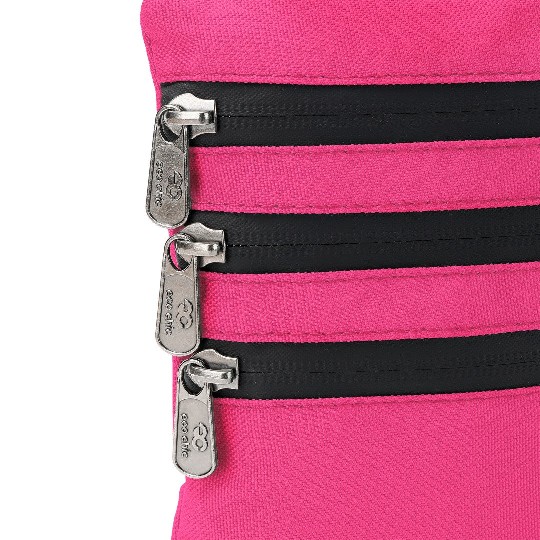 FA1-FA - Sac bandoulière pour téléphone Eco Chic en toile recyclée - Fuchsia