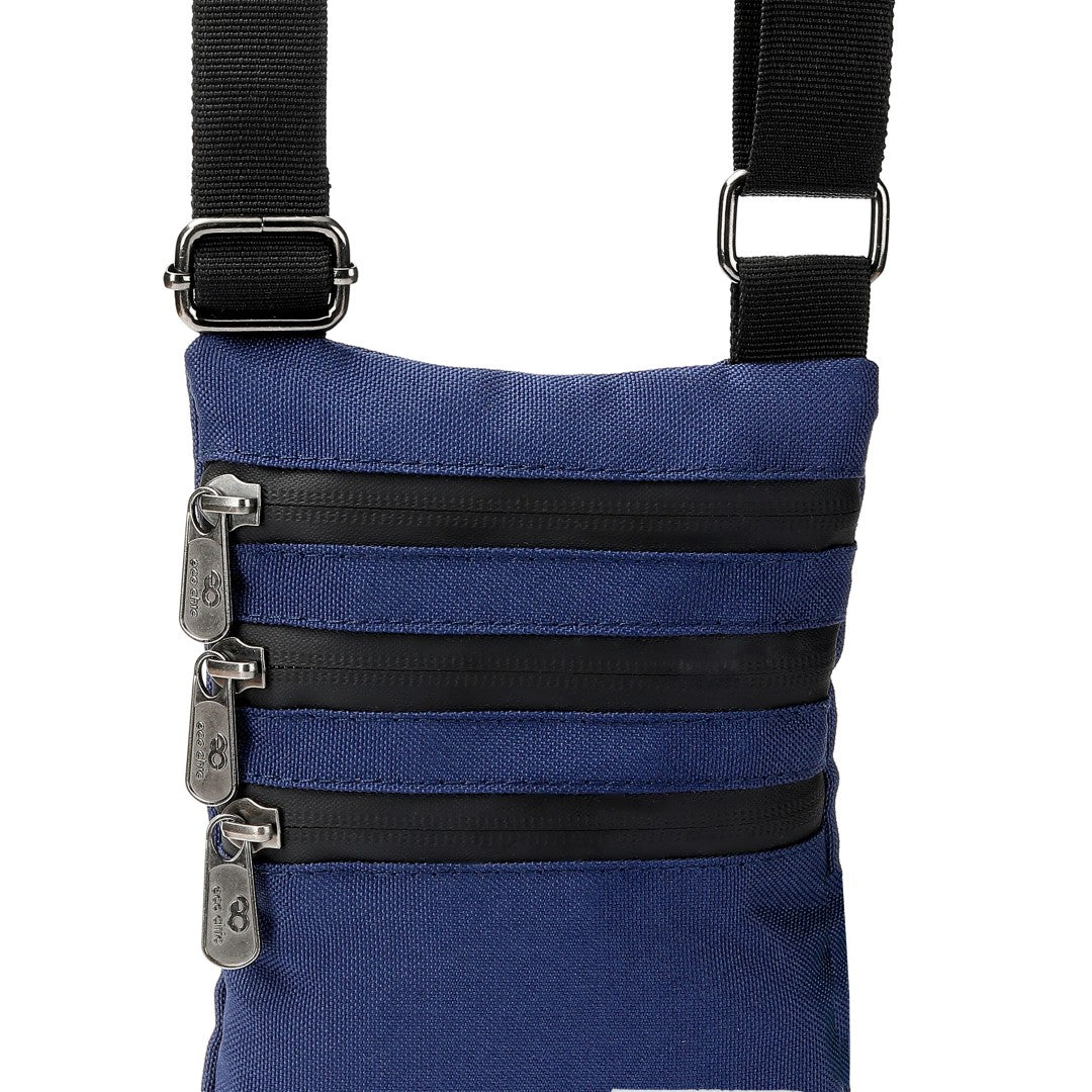 FA1-NY - Sac bandoulière pour téléphone Eco Chic en toile recyclée - Bleu marine