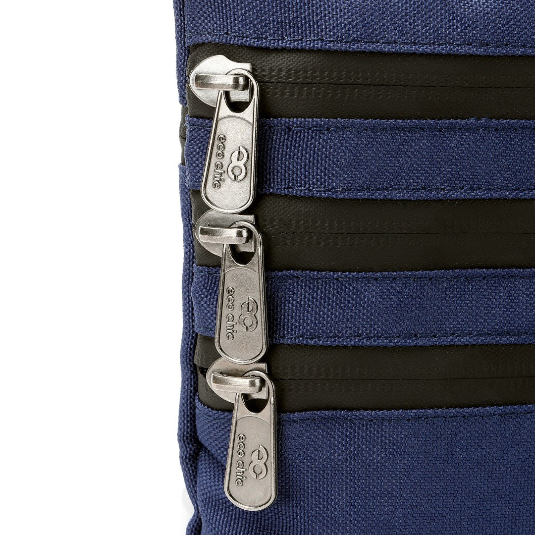 FA1-NY - Sac bandoulière pour téléphone Eco Chic en toile recyclée - Bleu marine