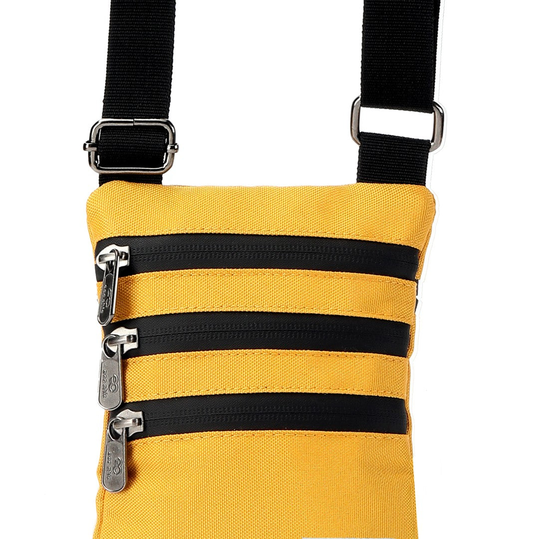 FA1-SF - Eco Chic Recycled Canvas Crossbody Phone Bag - Sunflower