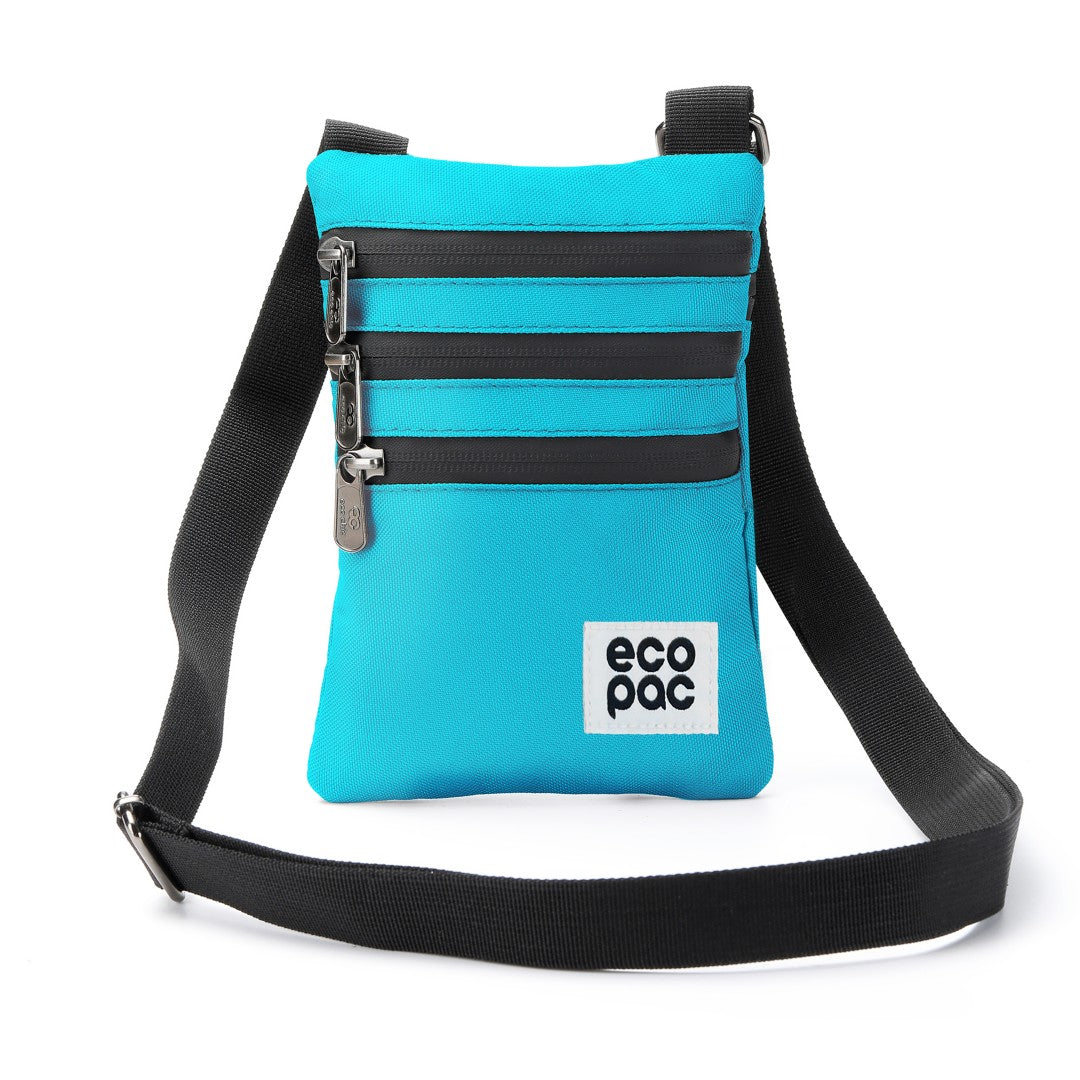 FA1-TL - Sac bandoulière pour téléphone Eco Chic en toile recyclée - Bleu sarcelle