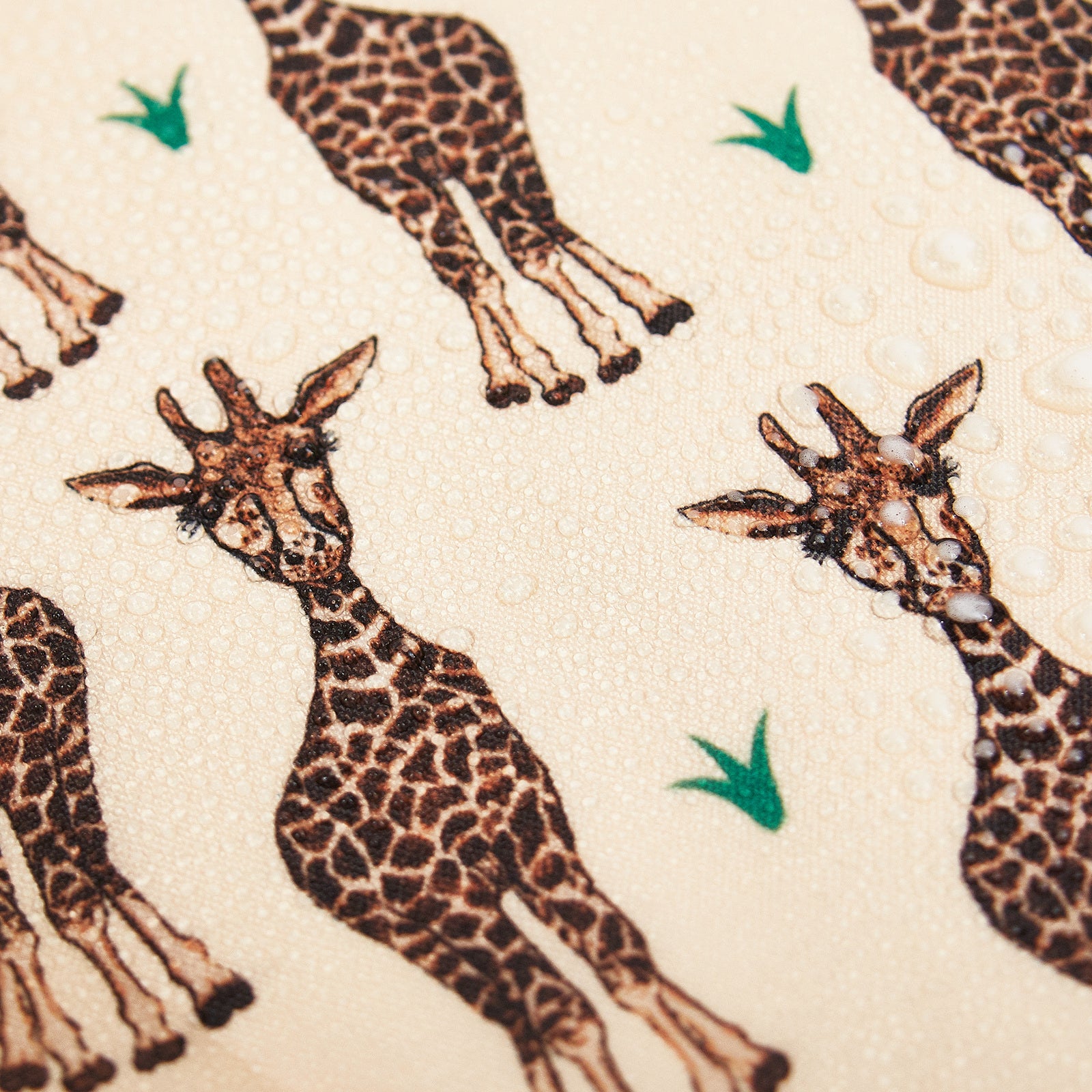 KA52BG - Eco Chic Folding Automatic Umbrella Giraffes Beige