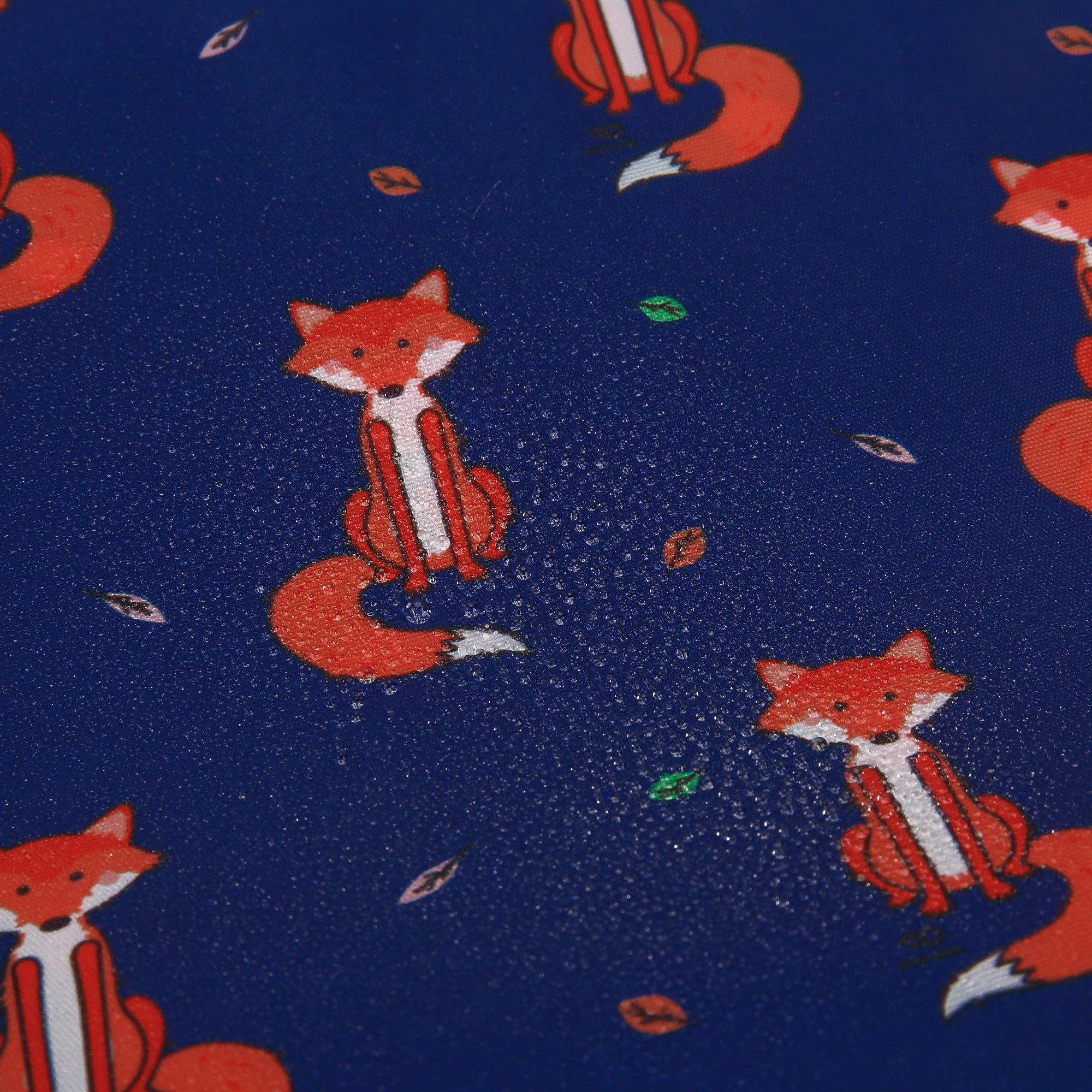 KA89NY - Eco Chic Folding Automatic Umbrella Foxes Navy