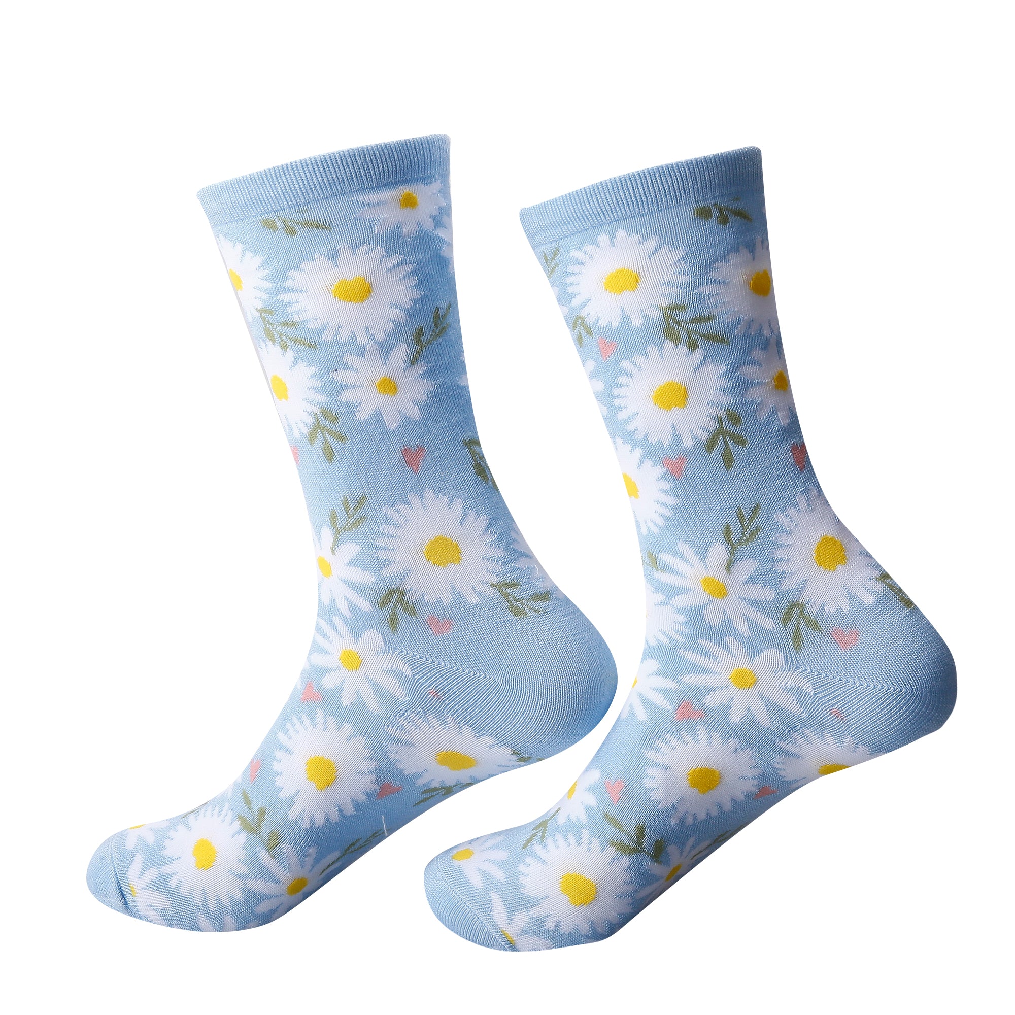 SK102BU - Eco Chic Eco-Friendly Bamboo Socks Daisy Blue