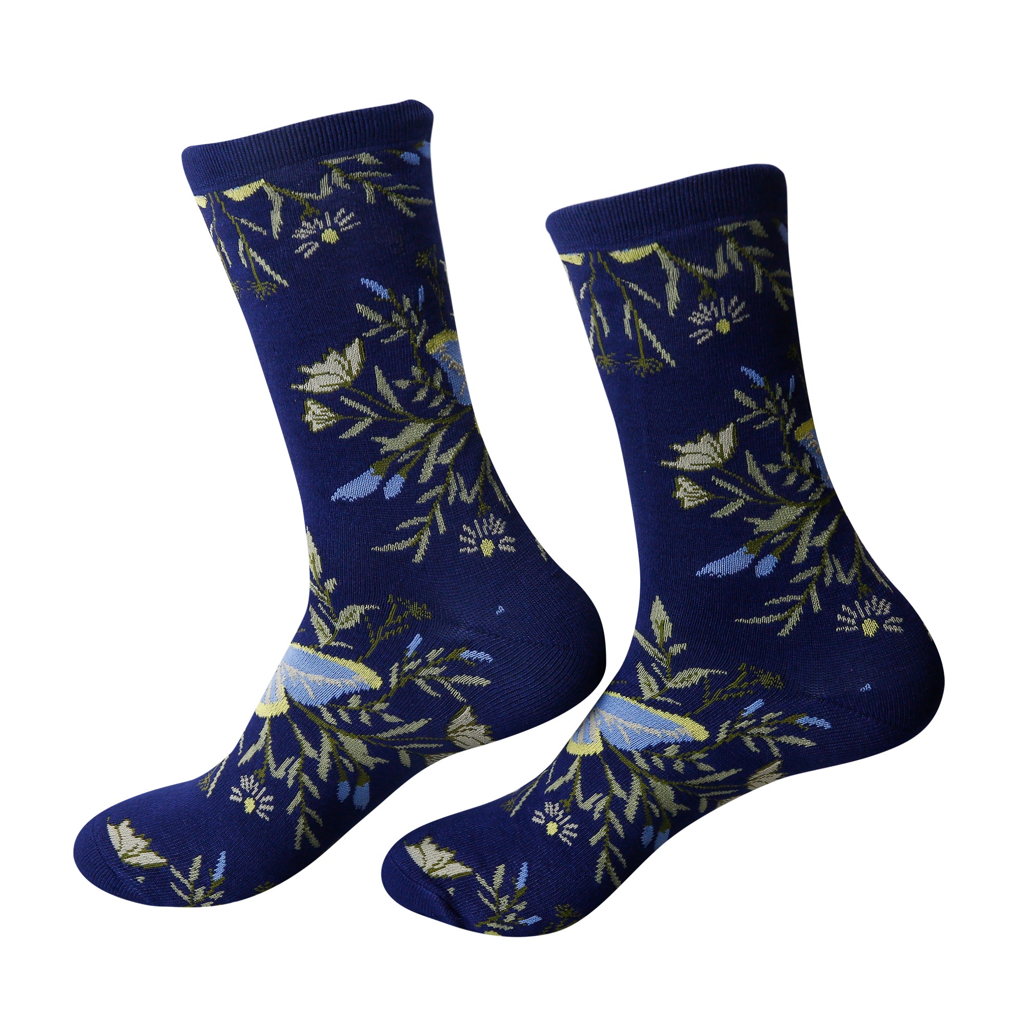 SK103NY - Eco Chic Eco-Friendly Bamboo Socks Butterflies Navy