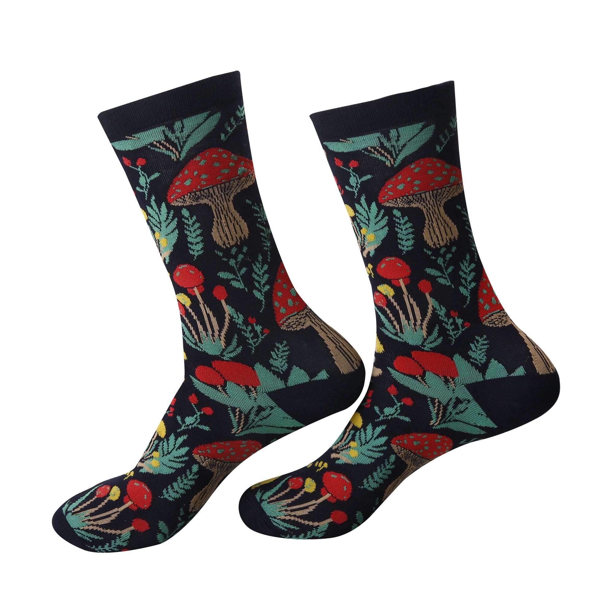 SK110BK - Eco Chic Eco-Friendly Bamboo Socks Toadstool Black
