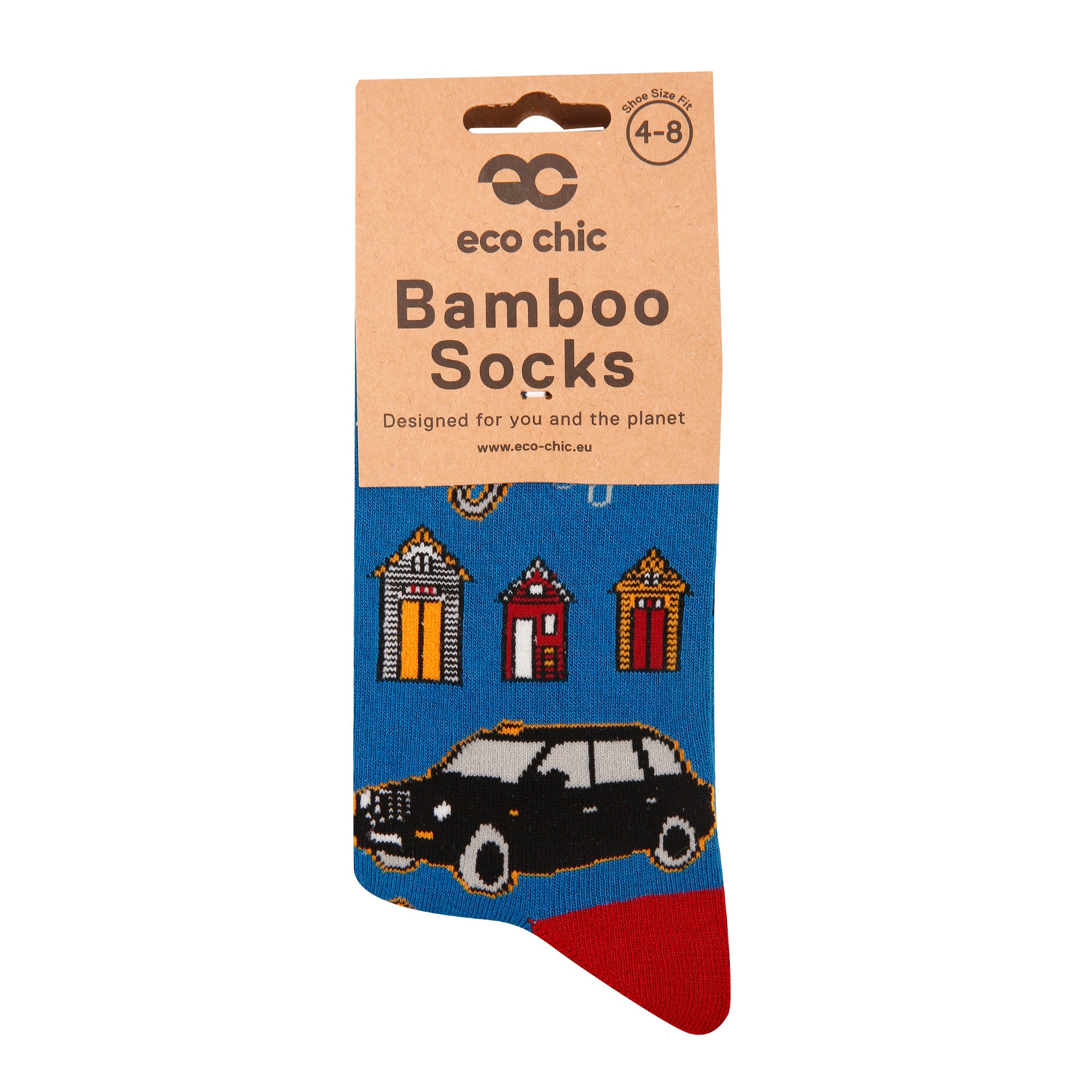 SK94NY - Eco Chic Eco-Friendly Bamboo Socks Cute Great Britain Navy