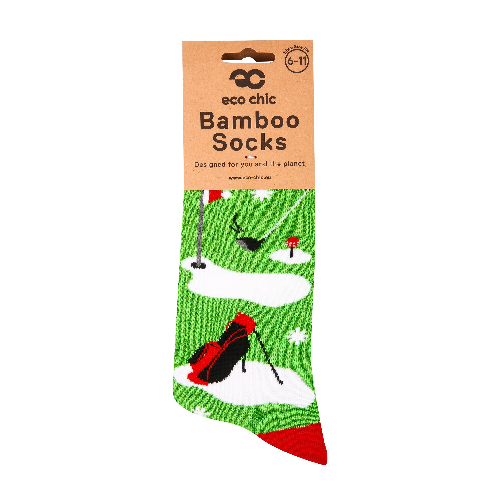 SKB03 - Eco Chic Eco-Friendly Bamboo Christmas Socks Golf
