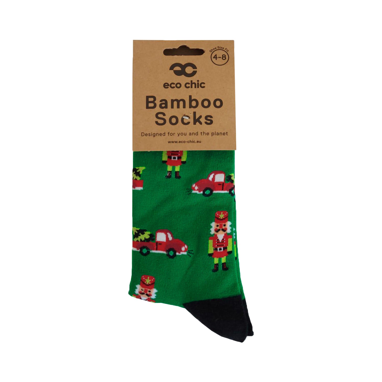 SKB05 - Eco Chic Eco-Friendly Bamboo Christmas Socks - Nutcracker