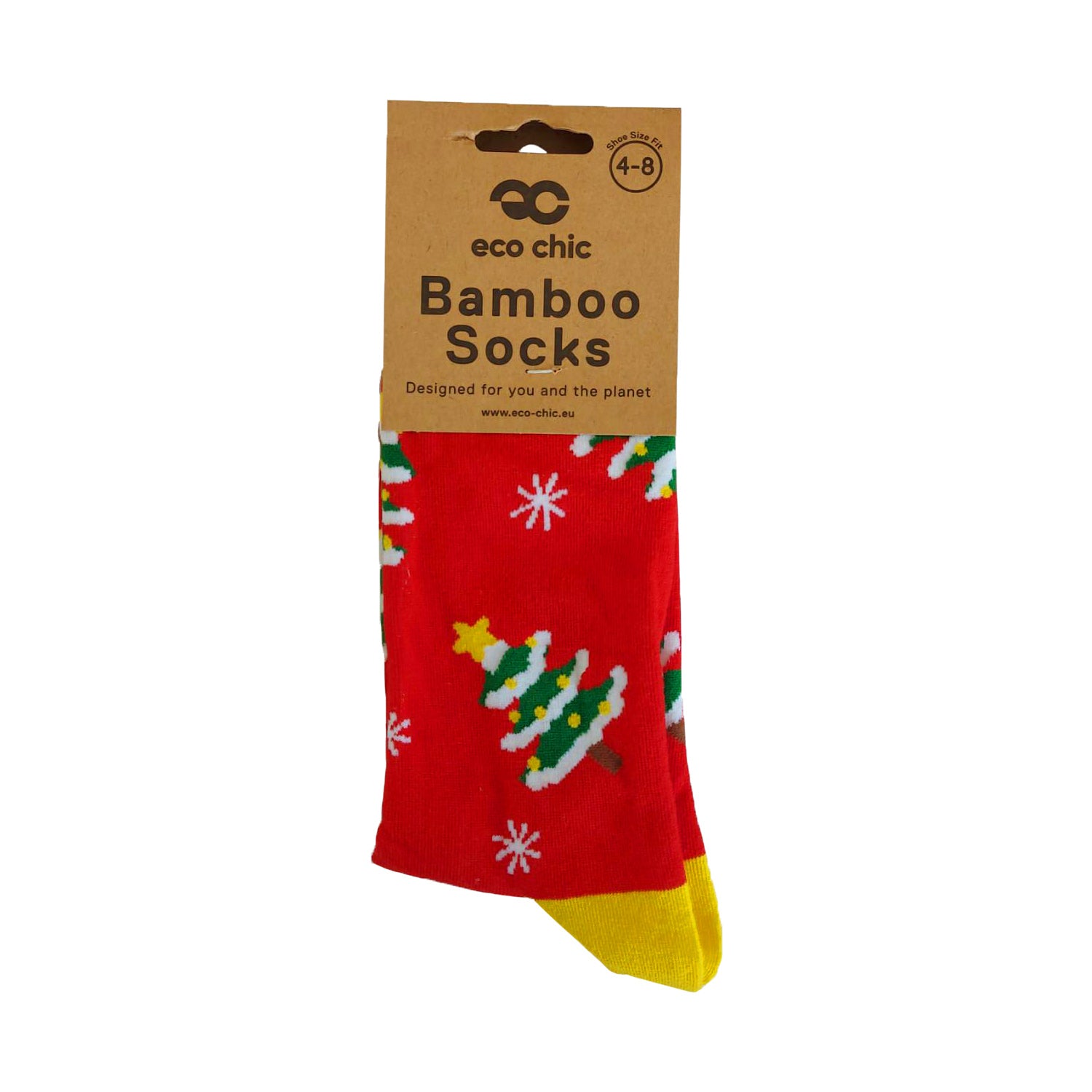 SKB09 - Eco Chic Eco-Friendly Bamboo Christmas Socks - Xmas Tree