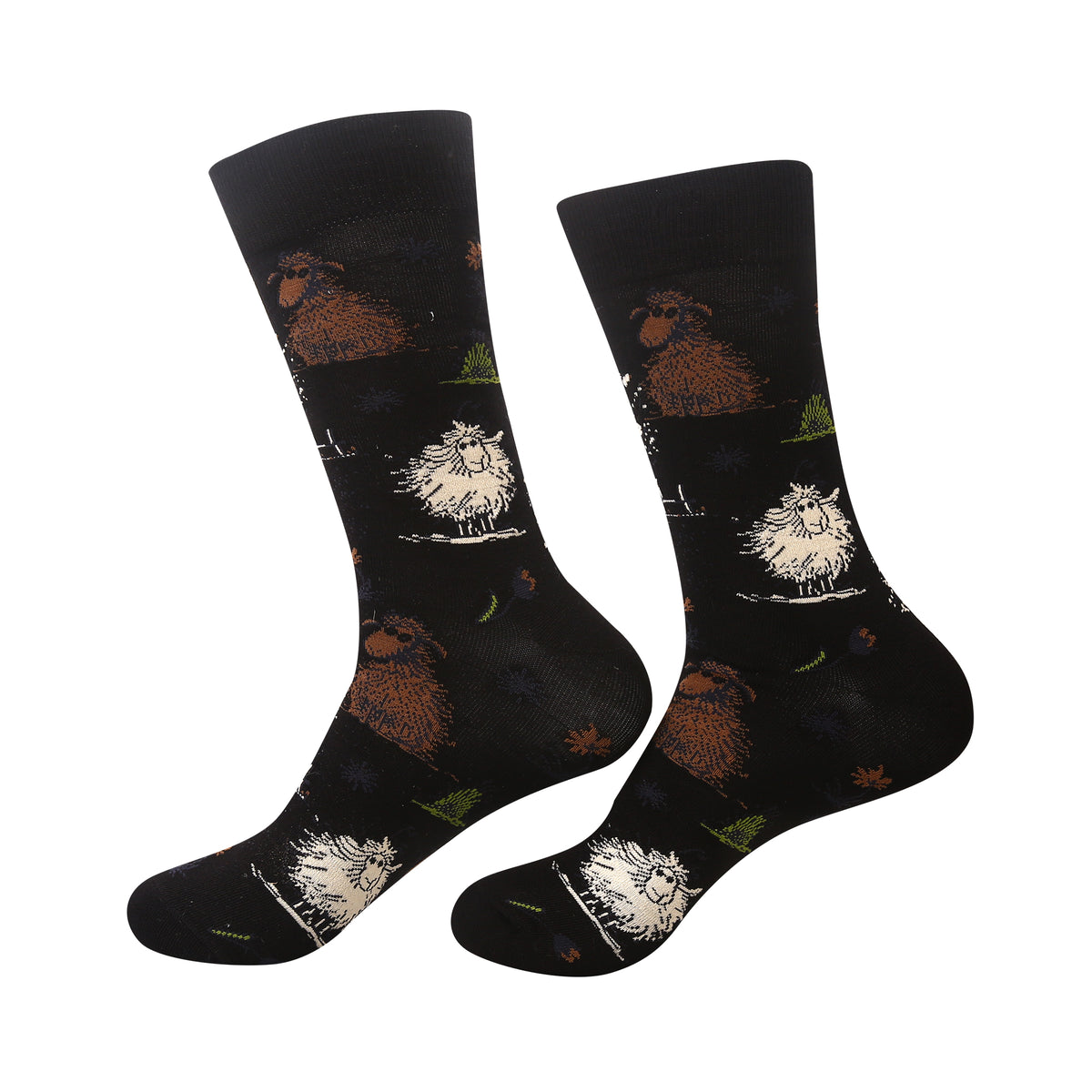 SKL119BK - Eco Chic Eco-Friendly Bamboo Socks Whimsy Sheep Black