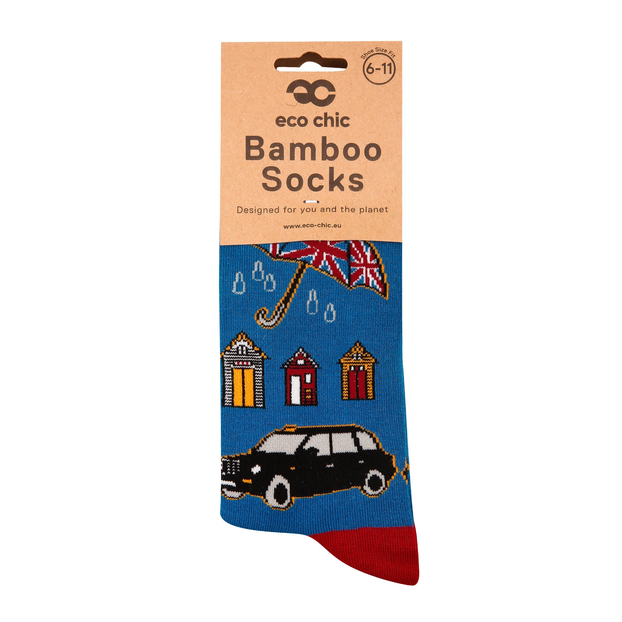 SKL94NY - Eco Chic Eco-Friendly Bamboo Socks Great Britain Navy