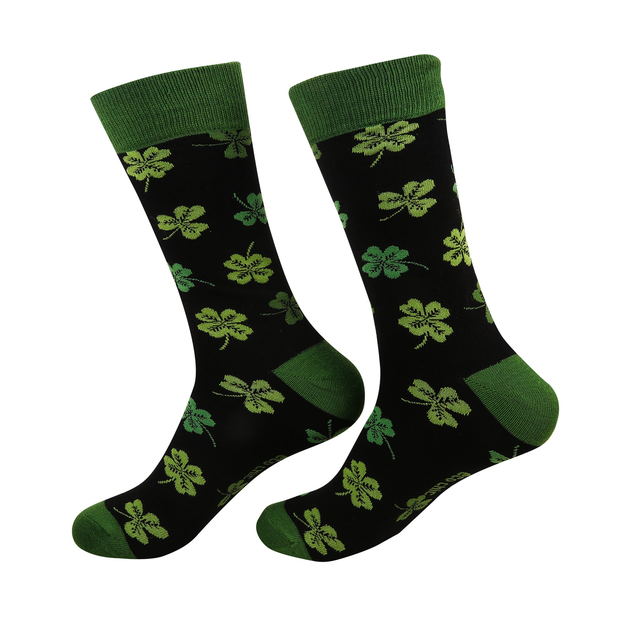 SKL95BK - Eco Chic Eco-Friendly Bamboo Socks Shamrock Black