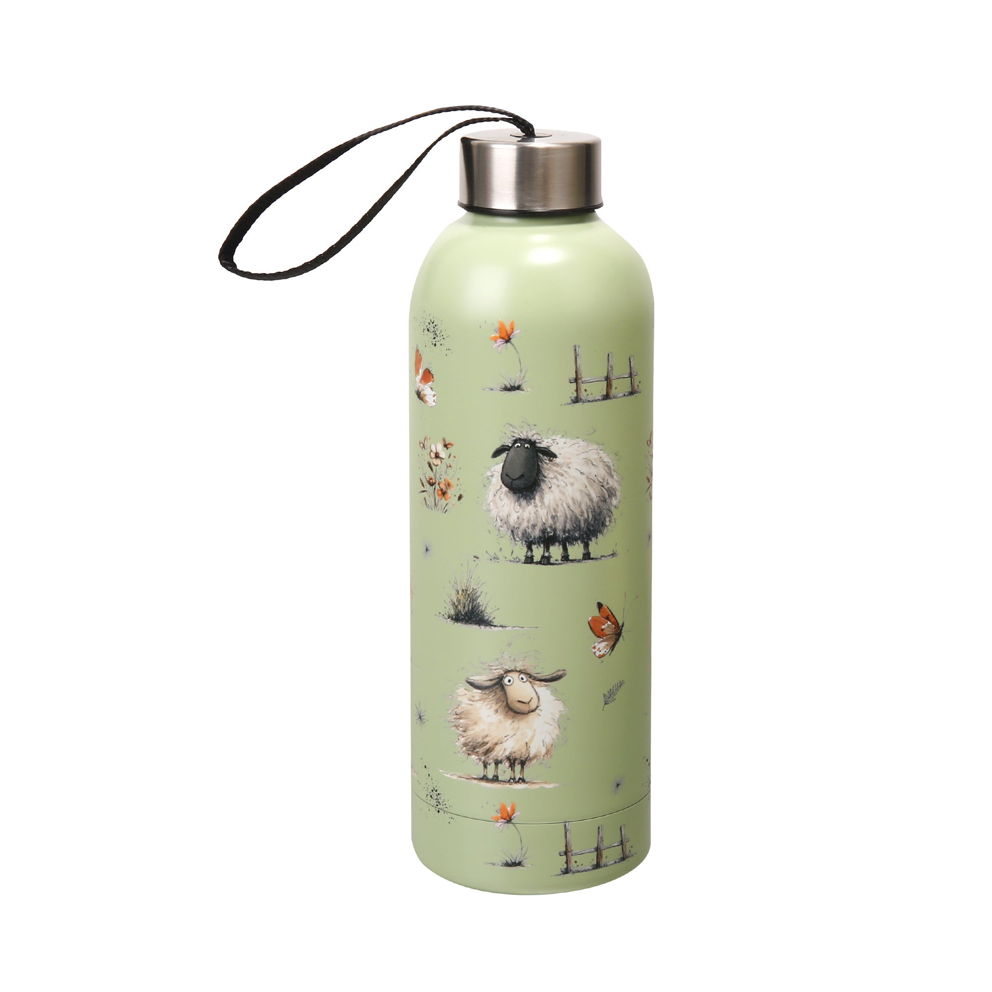 T119 - Eco Chic Thermal Bottle Whimsy Sheep Green