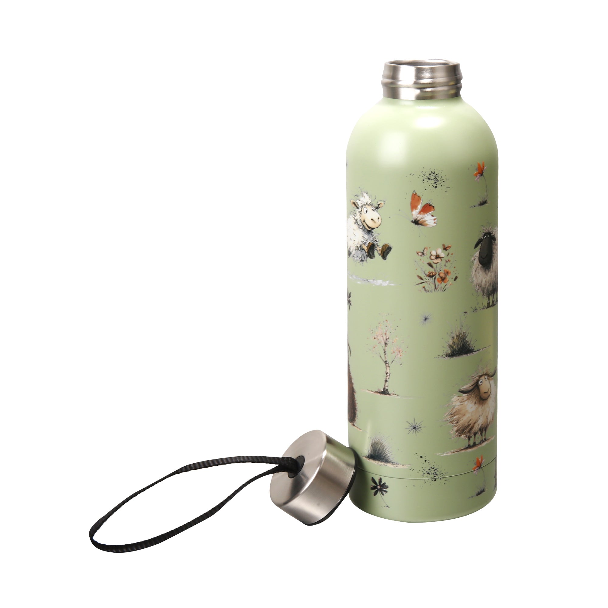 T119 - Eco Chic Thermal Bottle Whimsy Sheep Green