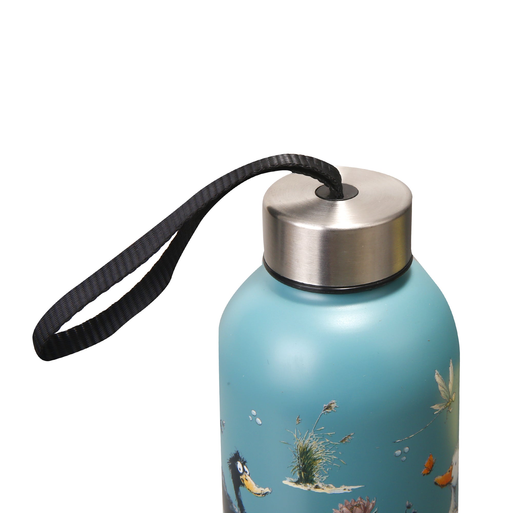 T120 - Eco Chic Thermal Bottle Whimsy Ducks Blue