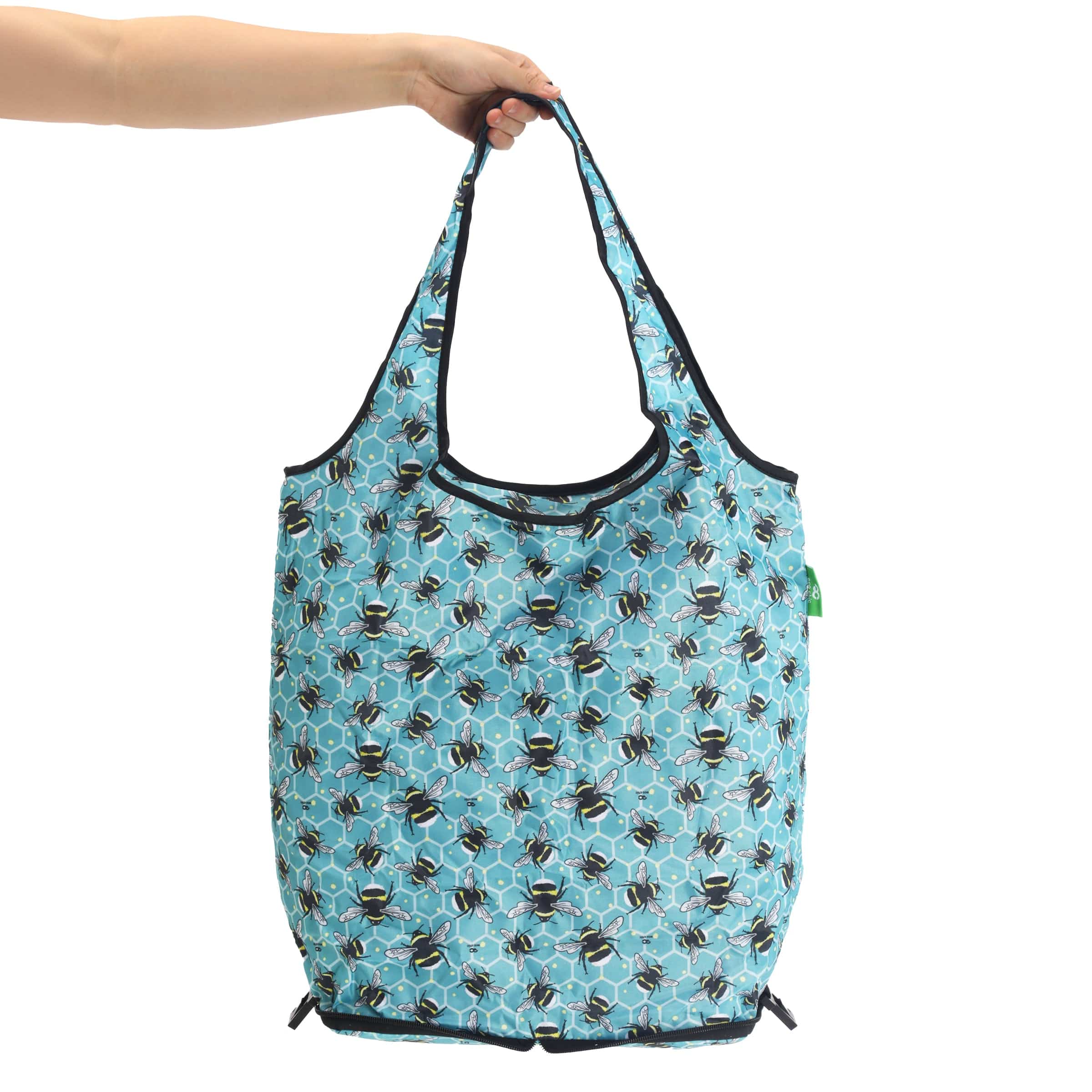 Eco Chic Retail Ltd Eco Chic Collapsible Shopping Trolley with Detachable Tote Bag - Bumble Bees